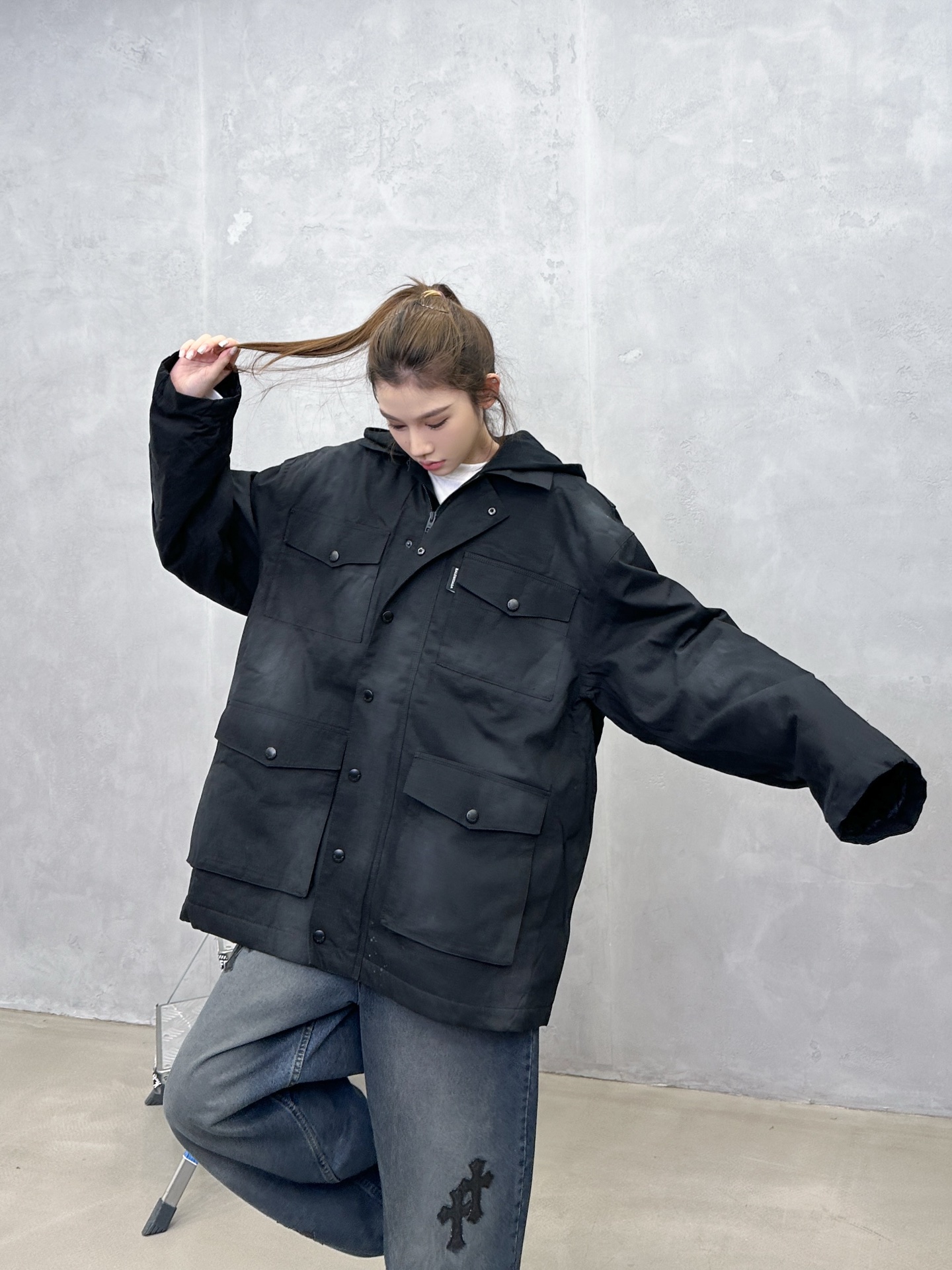 🌾巴黎 ｜ 新款棉外套，成衣洗水吊磨做旧工艺，经典刺绣标，男女同款，尺码sml