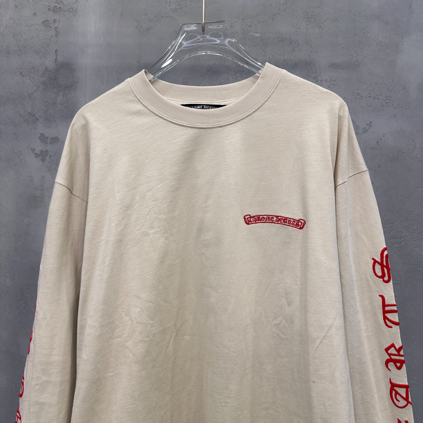 🌾克罗心 ｜ 新款长袖t，成衣洗水加4处刺绣工艺，男女同款，尺码sml