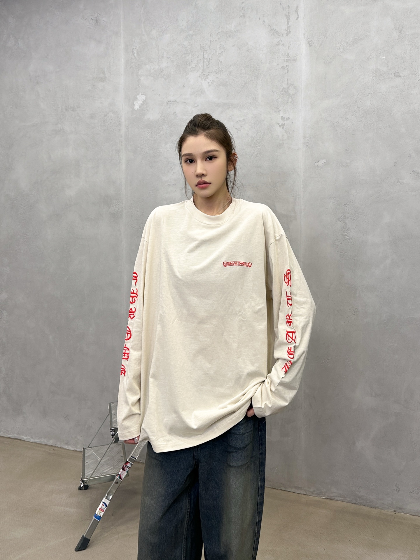 🌾克罗心 ｜ 新款长袖t，成衣洗水加4处刺绣工艺，男女同款，尺码sml