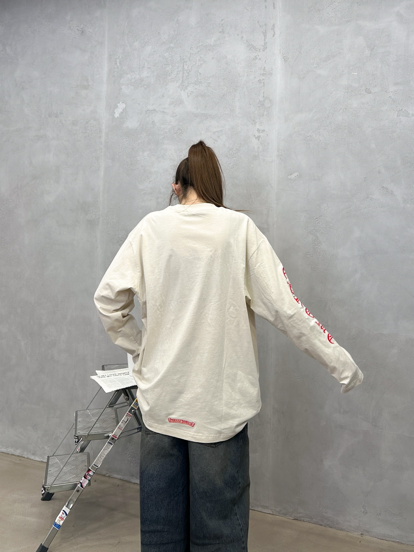 🌾克罗心 ｜ 新款长袖t，成衣洗水加4处刺绣工艺，男女同款，尺码sml