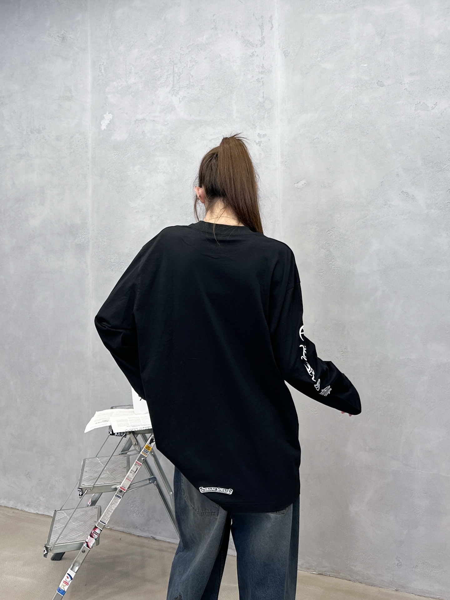 🌾克罗心 ｜ 新款长袖t，成衣洗水加4处刺绣工艺，男女同款，尺码sml