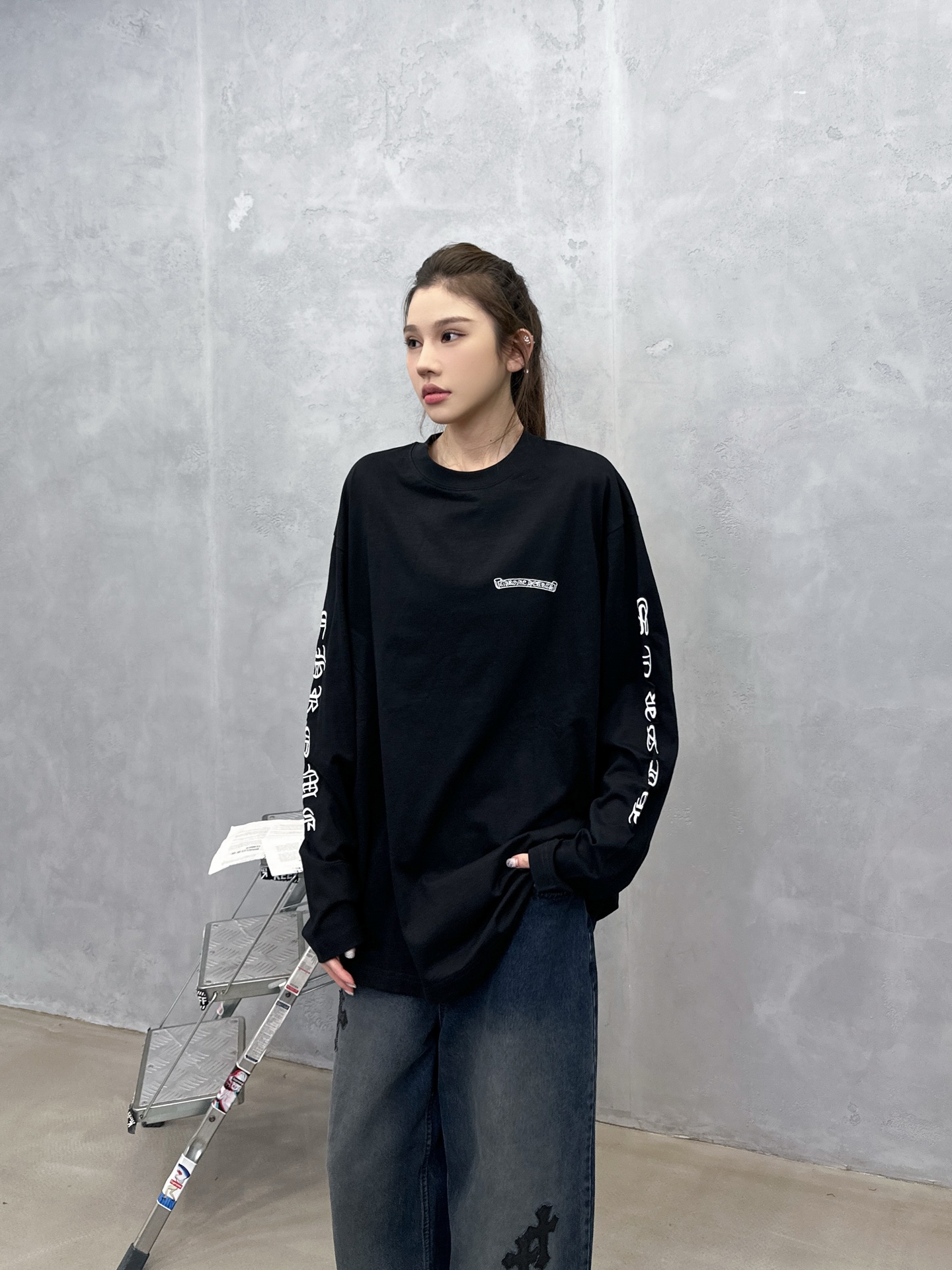 🌾克罗心 ｜ 新款长袖t，成衣洗水加4处刺绣工艺，男女同款，尺码sml