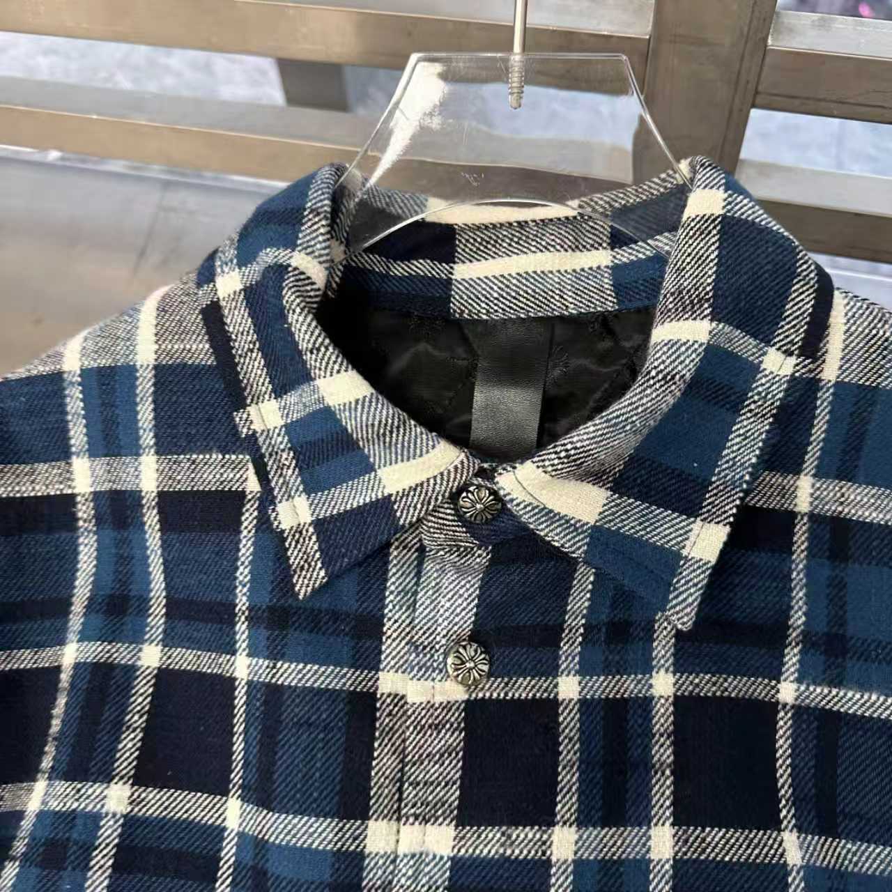 🌾克罗心 ｜ 新款棉衬衣，成衣洗水印花工艺，休闲时尚全棉格子面料，男女同款，尺码sml