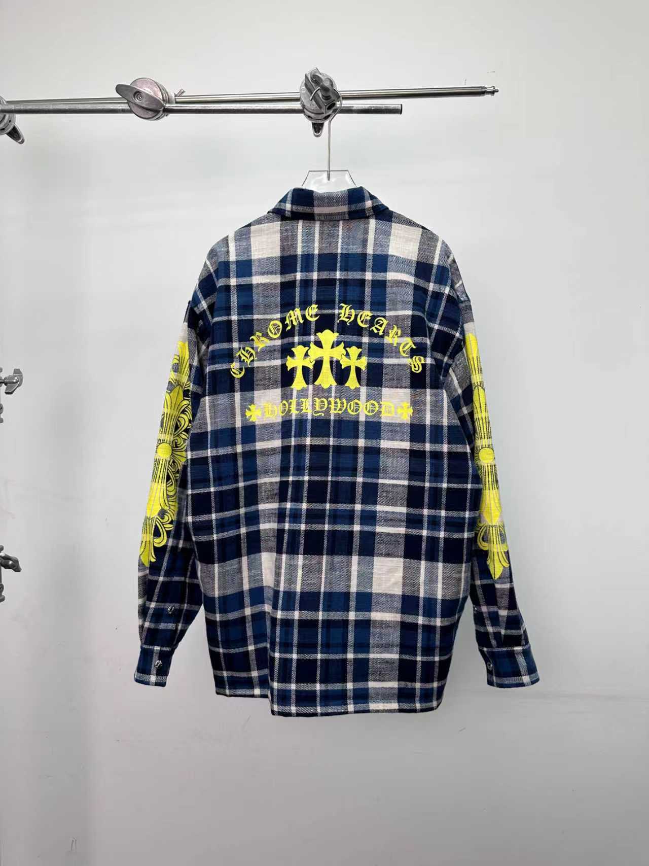 🌾克罗心 ｜ 新款棉衬衣，成衣洗水印花工艺，休闲时尚全棉格子面料，男女同款，尺码sml