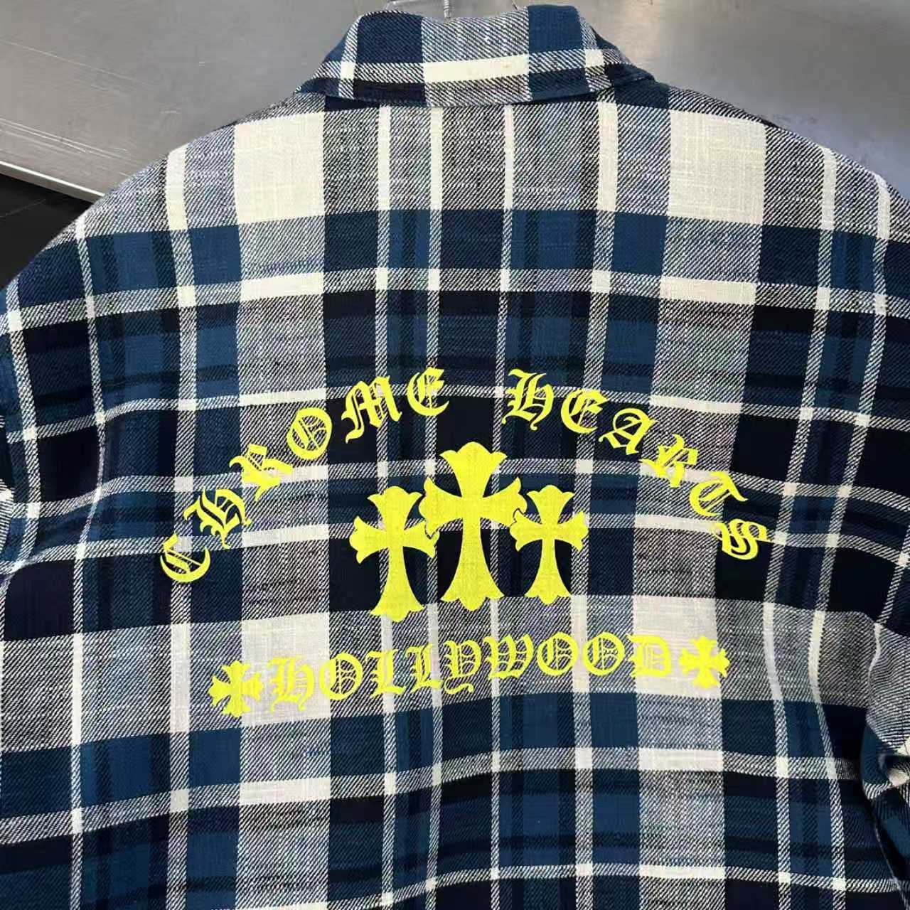 🌾克罗心 ｜ 新款棉衬衣，成衣洗水印花工艺，休闲时尚全棉格子面料，男女同款，尺码sml