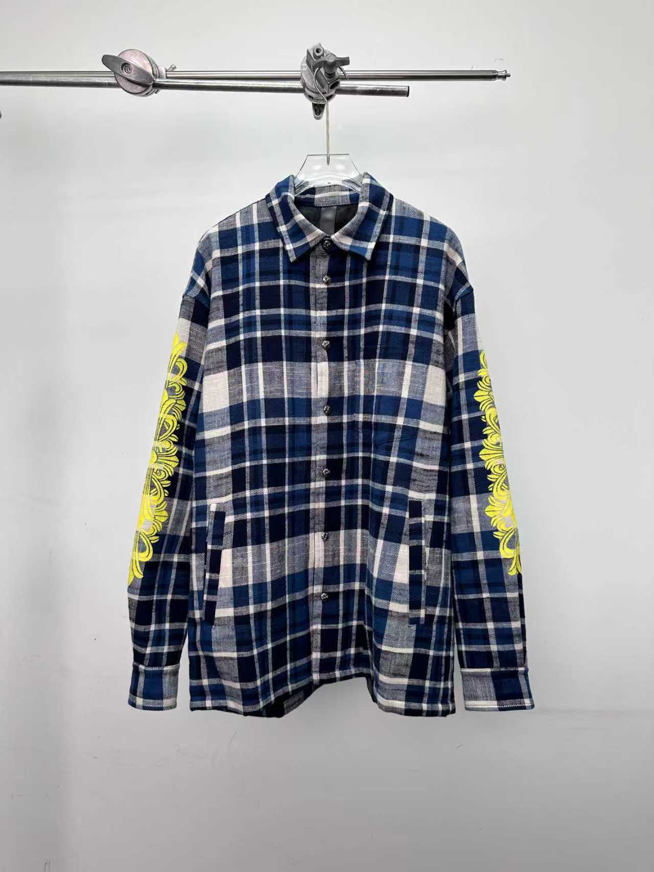 🌾克罗心 ｜ 新款棉衬衣，成衣洗水印花工艺，休闲时尚全棉格子面料，男女同款，尺码sml