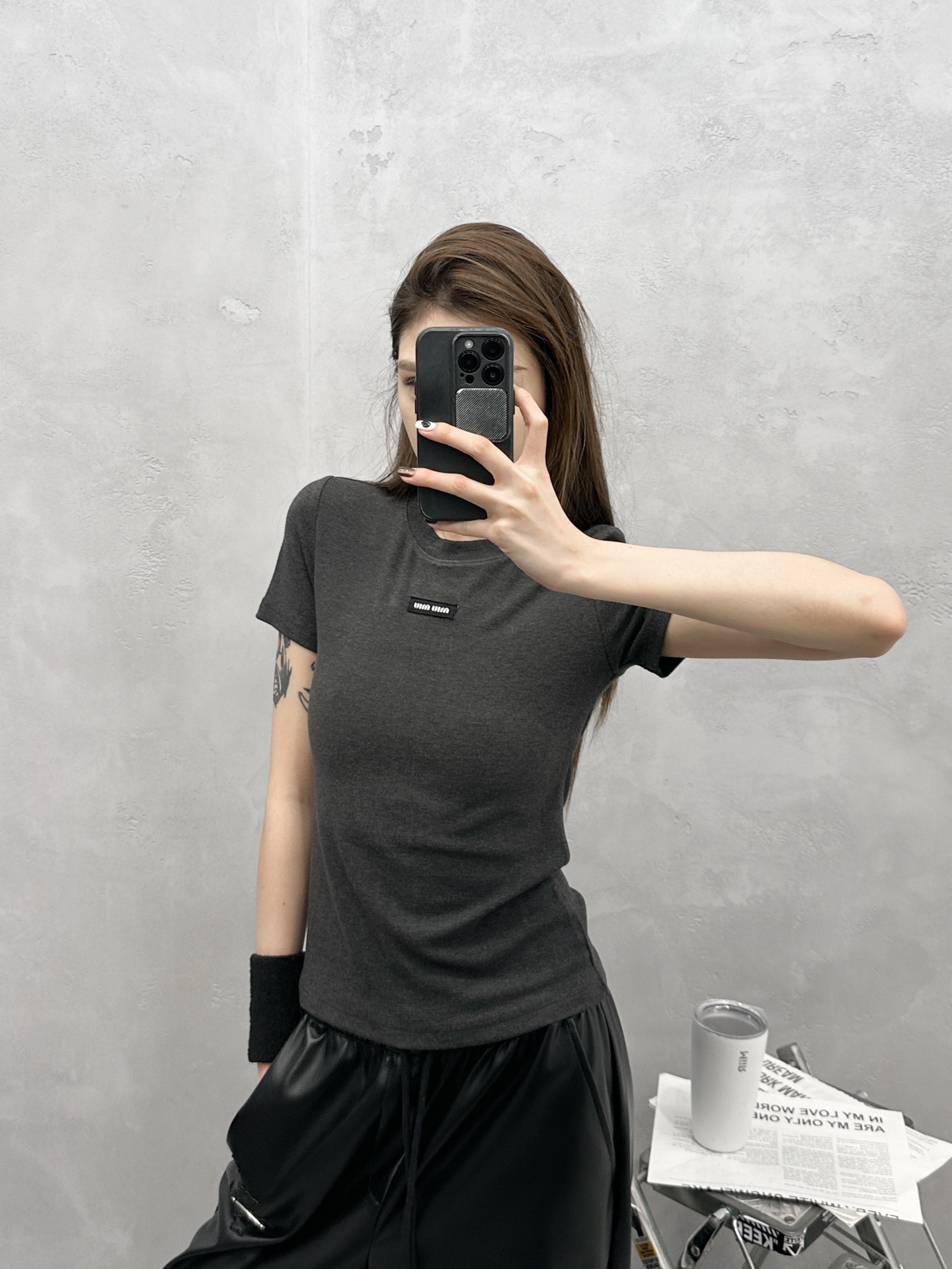 🌾Miu ｜ 新款打底短袖t，基础修身版型，进口莱赛尔羊毛面料亲肤感超强，时尚休闲，尺码sml