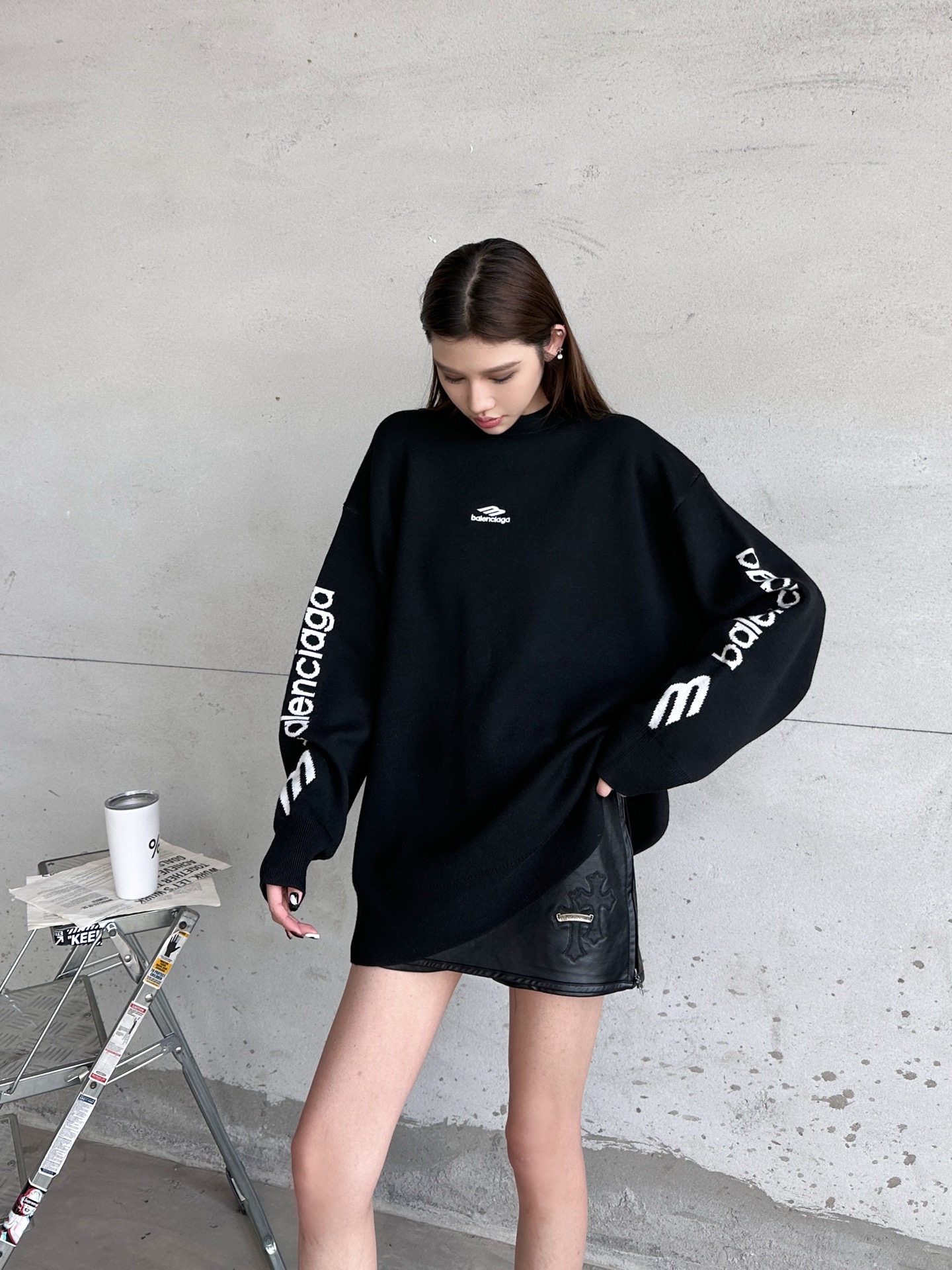 🌾巴黎 ｜ 新款羊毛上衣，经典刺绣标，提花羊毛混纺纱线，时尚休闲，男女同款，尺码sml