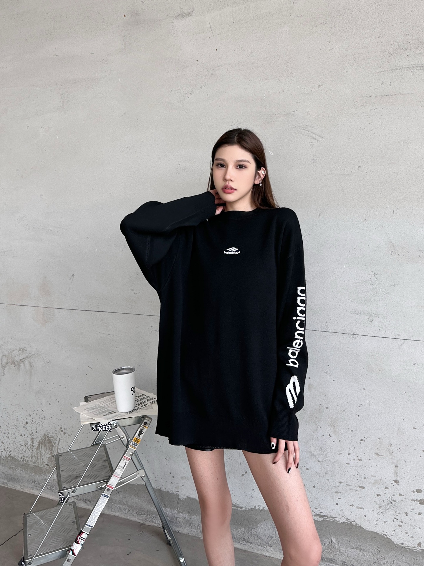 🌾巴黎 ｜ 新款羊毛上衣，经典刺绣标，提花羊毛混纺纱线，时尚休闲，男女同款，尺码sml