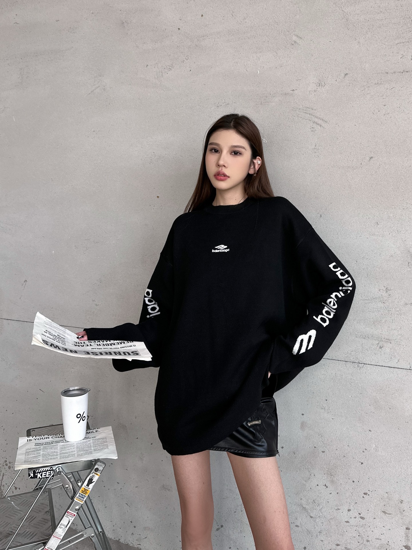 🌾巴黎 ｜ 新款羊毛上衣，经典刺绣标，提花羊毛混纺纱线，时尚休闲，男女同款，尺码sml