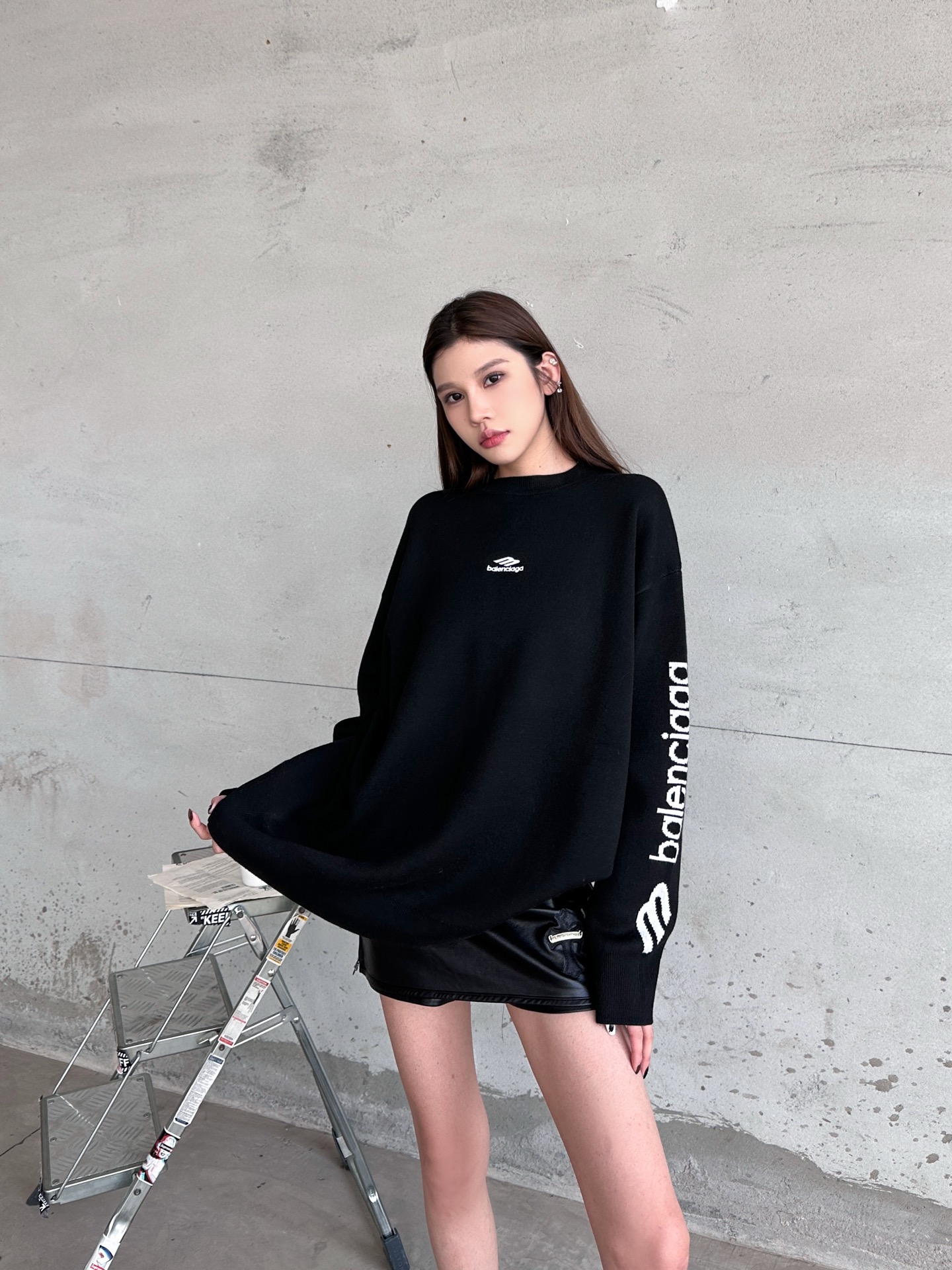 🌾巴黎 ｜ 新款羊毛上衣，经典刺绣标，提花羊毛混纺纱线，时尚休闲，男女同款，尺码sml