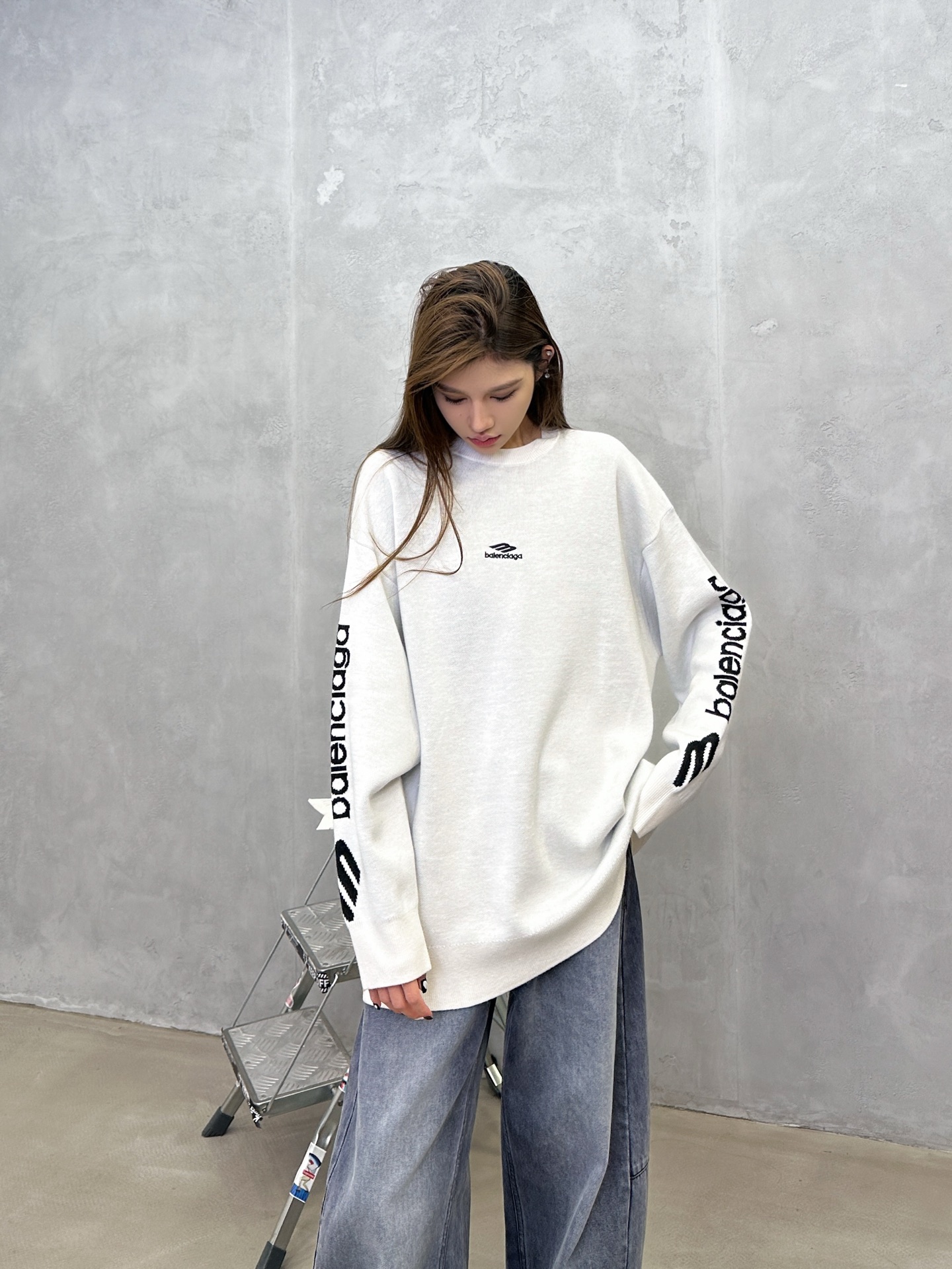 🌾巴黎 ｜ 新款羊毛上衣，经典刺绣标，提花羊毛混纺纱线，时尚休闲，男女同款，尺码sml