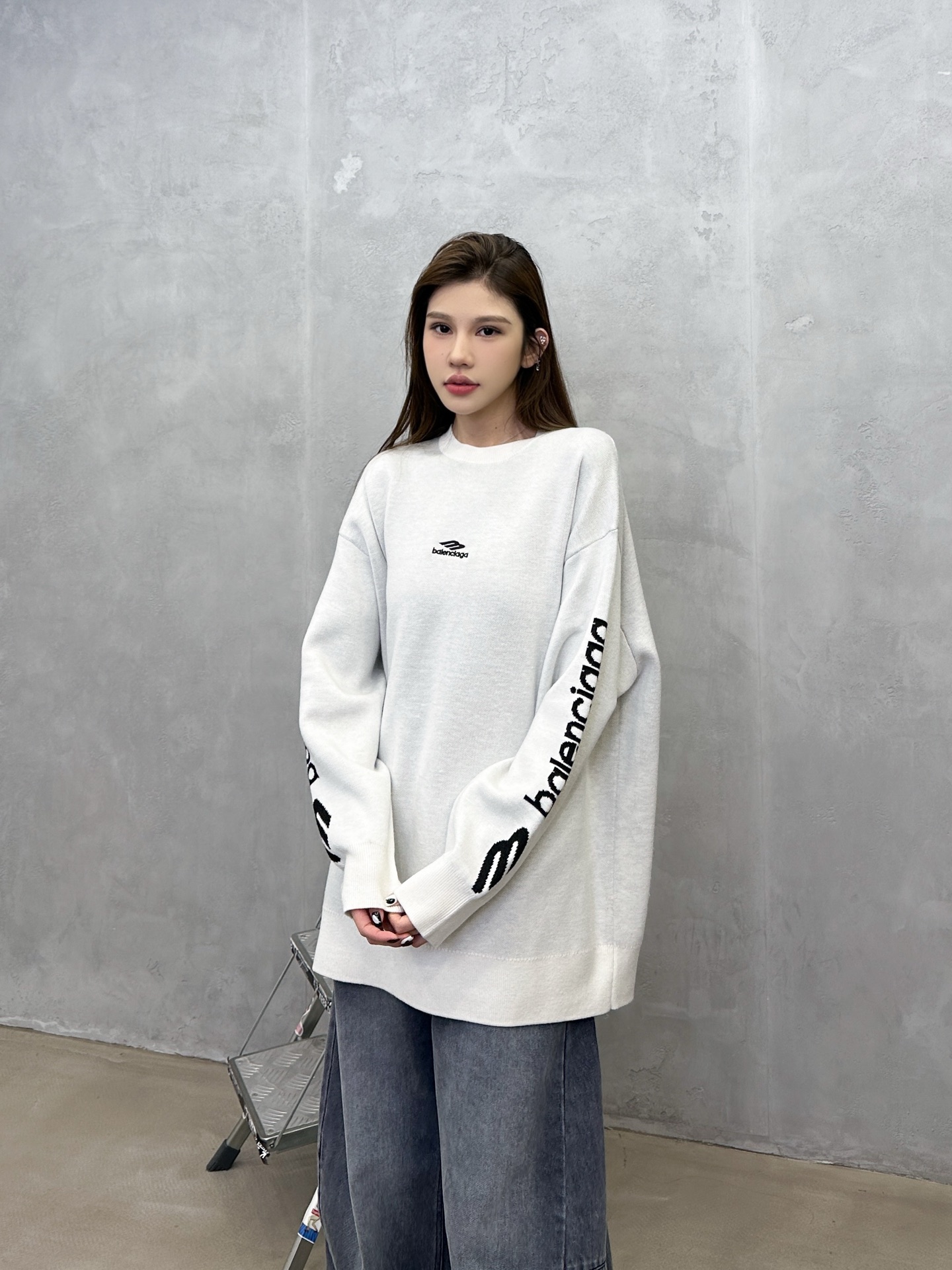 🌾巴黎 ｜ 新款羊毛上衣，经典刺绣标，提花羊毛混纺纱线，时尚休闲，男女同款，尺码sml