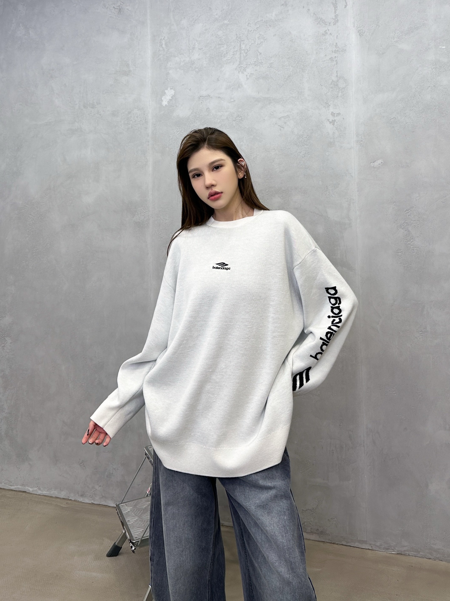 🌾巴黎 ｜ 新款羊毛上衣，经典刺绣标，提花羊毛混纺纱线，时尚休闲，男女同款，尺码sml