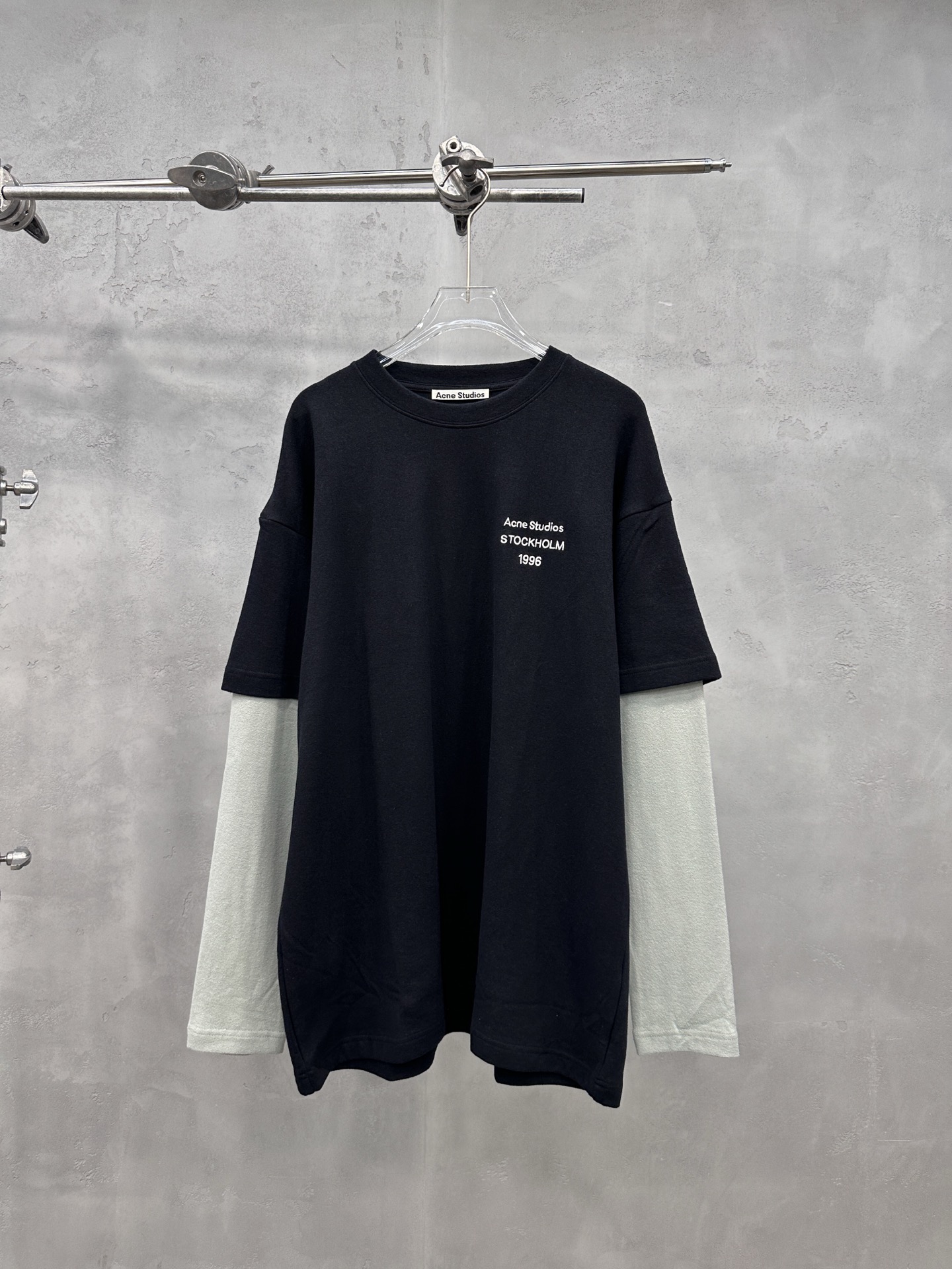 🌾Acne ｜ 新款长袖t，成衣洗水加经典刺绣标，进口特殊高密毛巾布面料，假两件款式，休闲时尚男女同款，