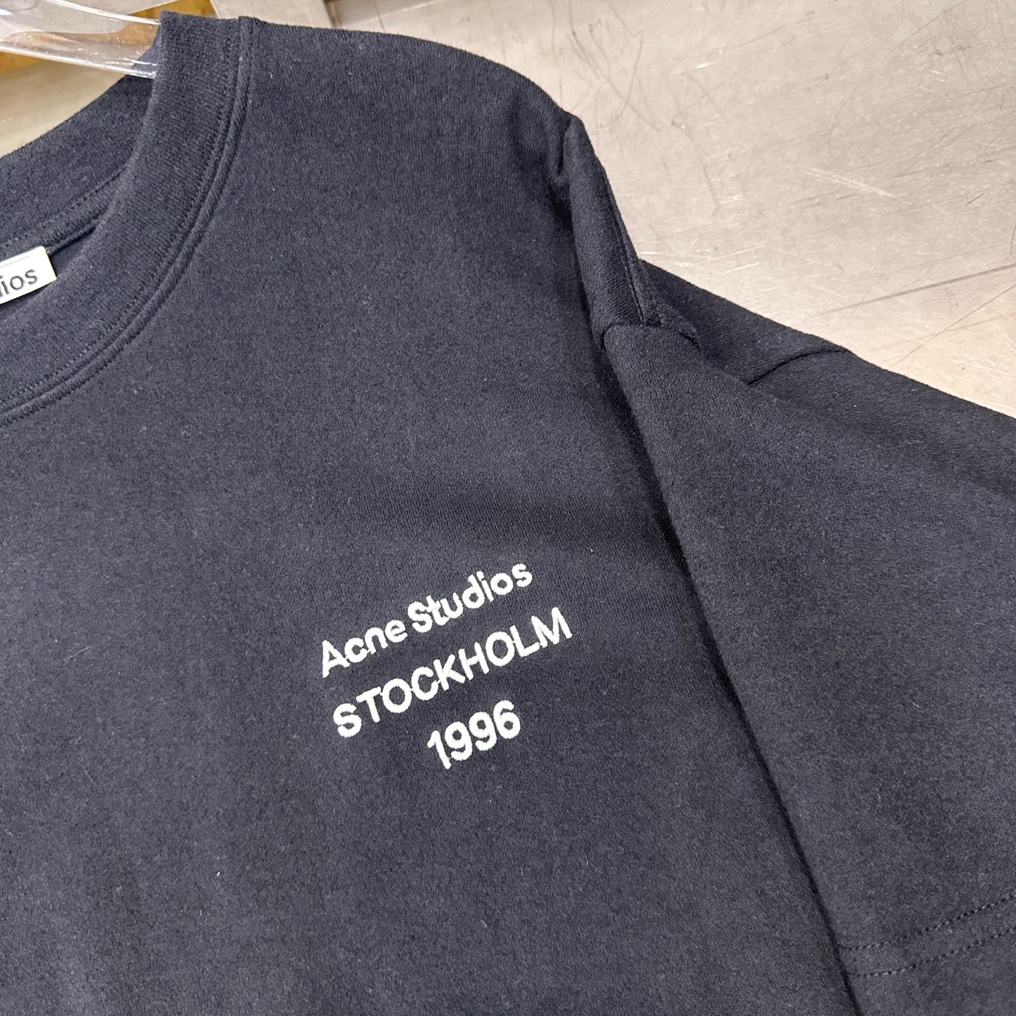 🌾Acne ｜ 新款长袖t，成衣洗水加经典刺绣标，进口特殊高密毛巾布面料，假两件款式，休闲时尚男女同款，