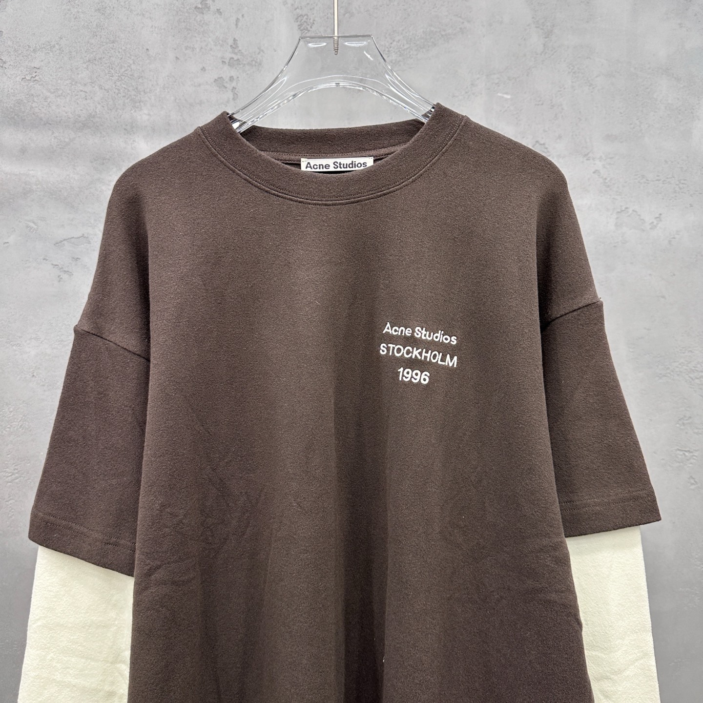 🌾Acne ｜ 新款长袖t，成衣洗水加经典刺绣标，进口特殊高密毛巾布面料，假两件款式，休闲时尚男女同款，