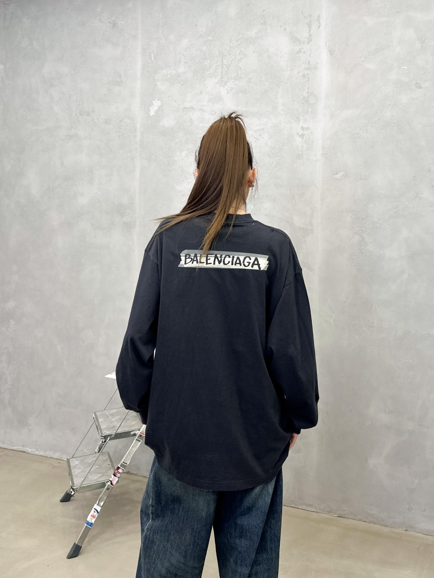 🌾巴黎 ｜ 新款长袖t，成衣洗水吊磨加特殊胶布印花工艺，男女同款，尺码sml