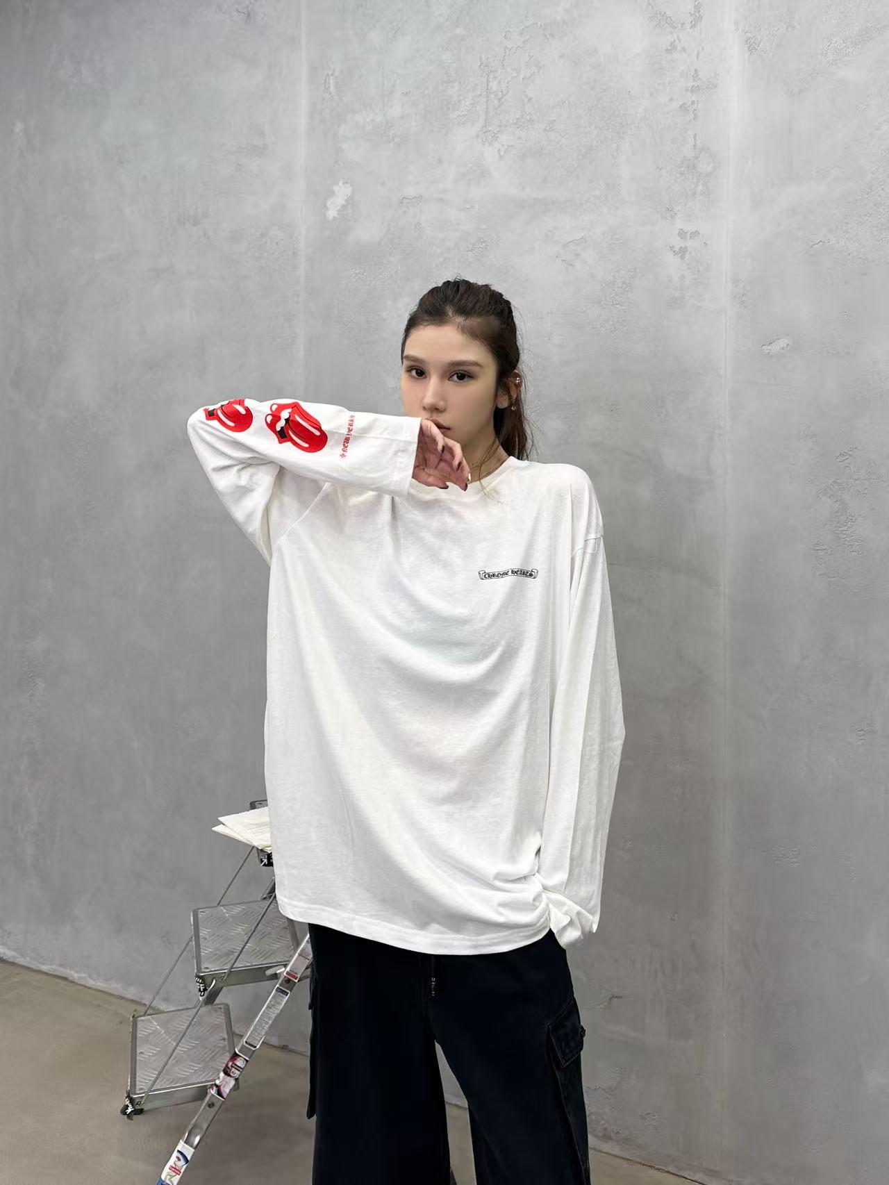 🌾克罗心 ｜ 新款长袖t，成衣洗水工艺加4处印花，日本进口亚麻棉面料，男女同款，尺码sml