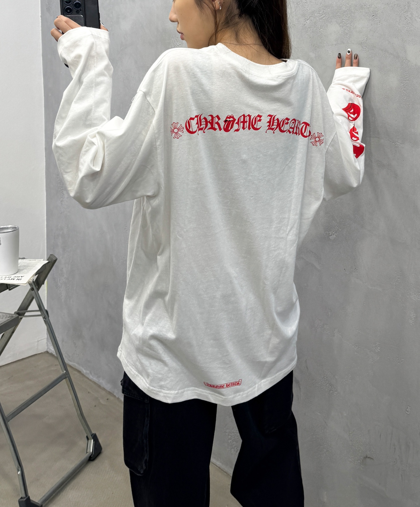 🌾克罗心 ｜ 新款长袖t，成衣洗水工艺加4处印花，日本进口亚麻棉面料，男女同款，尺码sml