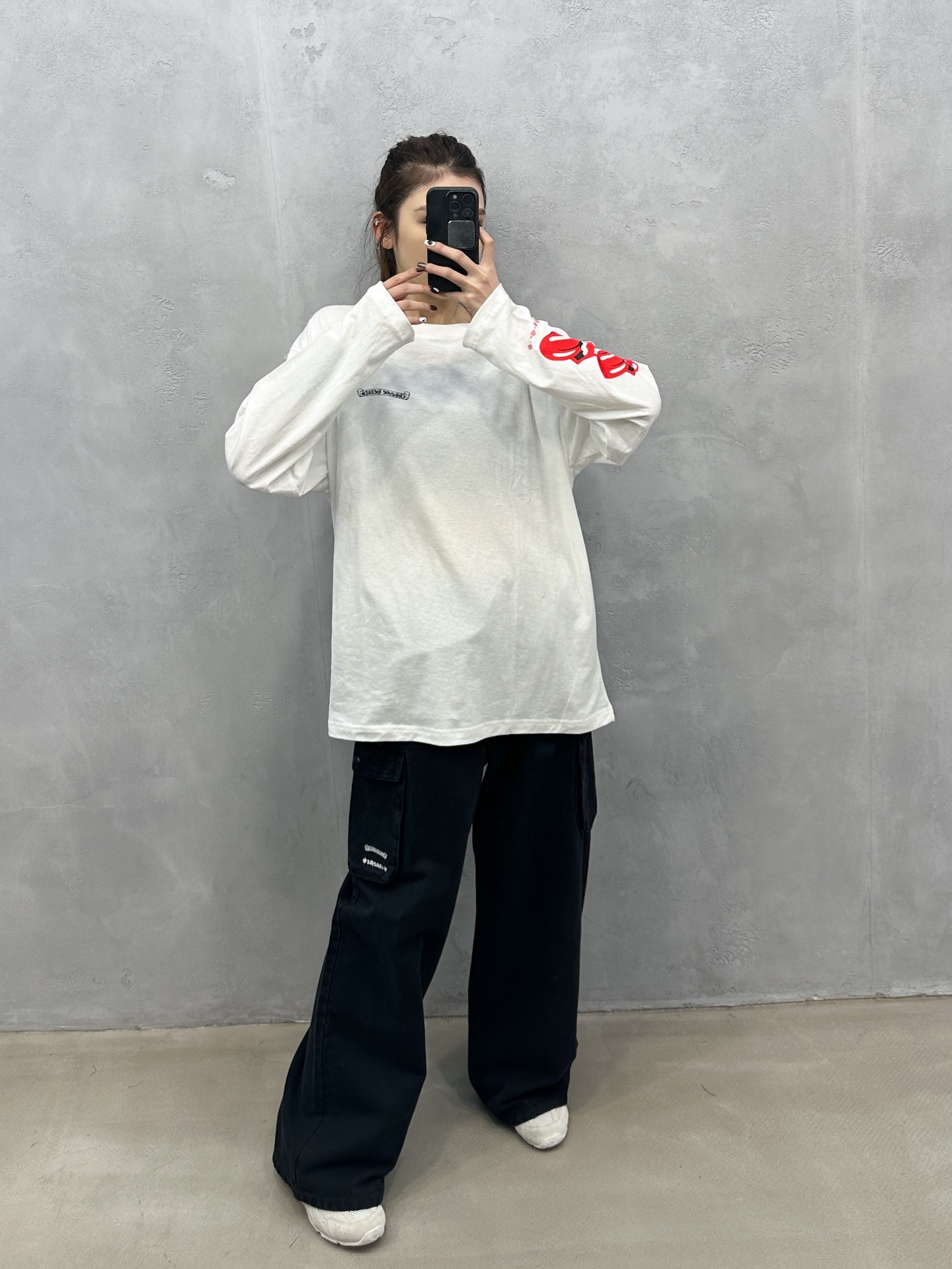 🌾克罗心 ｜ 新款长袖t，成衣洗水工艺加4处印花，日本进口亚麻棉面料，男女同款，尺码sml