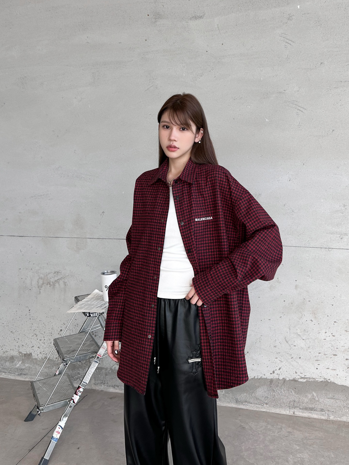 🌾巴黎 ｜ 新款衬衣外套，成衣洗水加经典刺绣标，品牌加厚色织全棉格子面料，男女同款，尺码sml