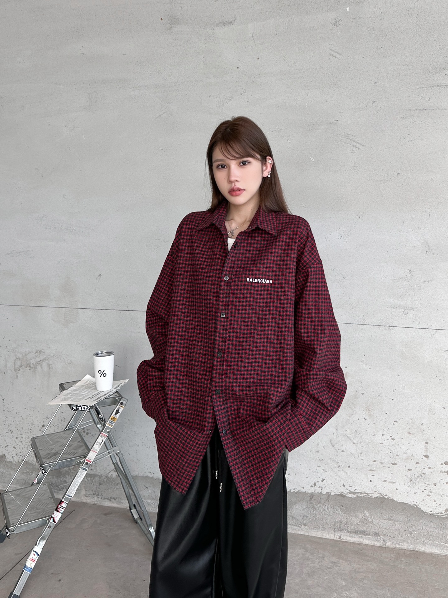 🌾巴黎 ｜ 新款衬衣外套，成衣洗水加经典刺绣标，品牌加厚色织全棉格子面料，男女同款，尺码sml