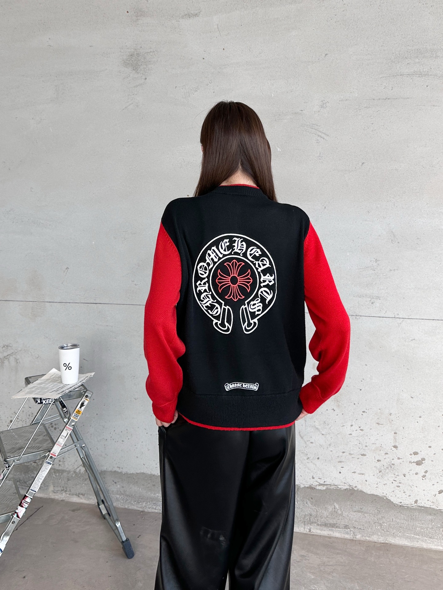 🌾克罗心 ｜ 新款羊毛开衫，经典前后印花标，羊毛混纺面料撞色做工，时尚休闲，尺码sml