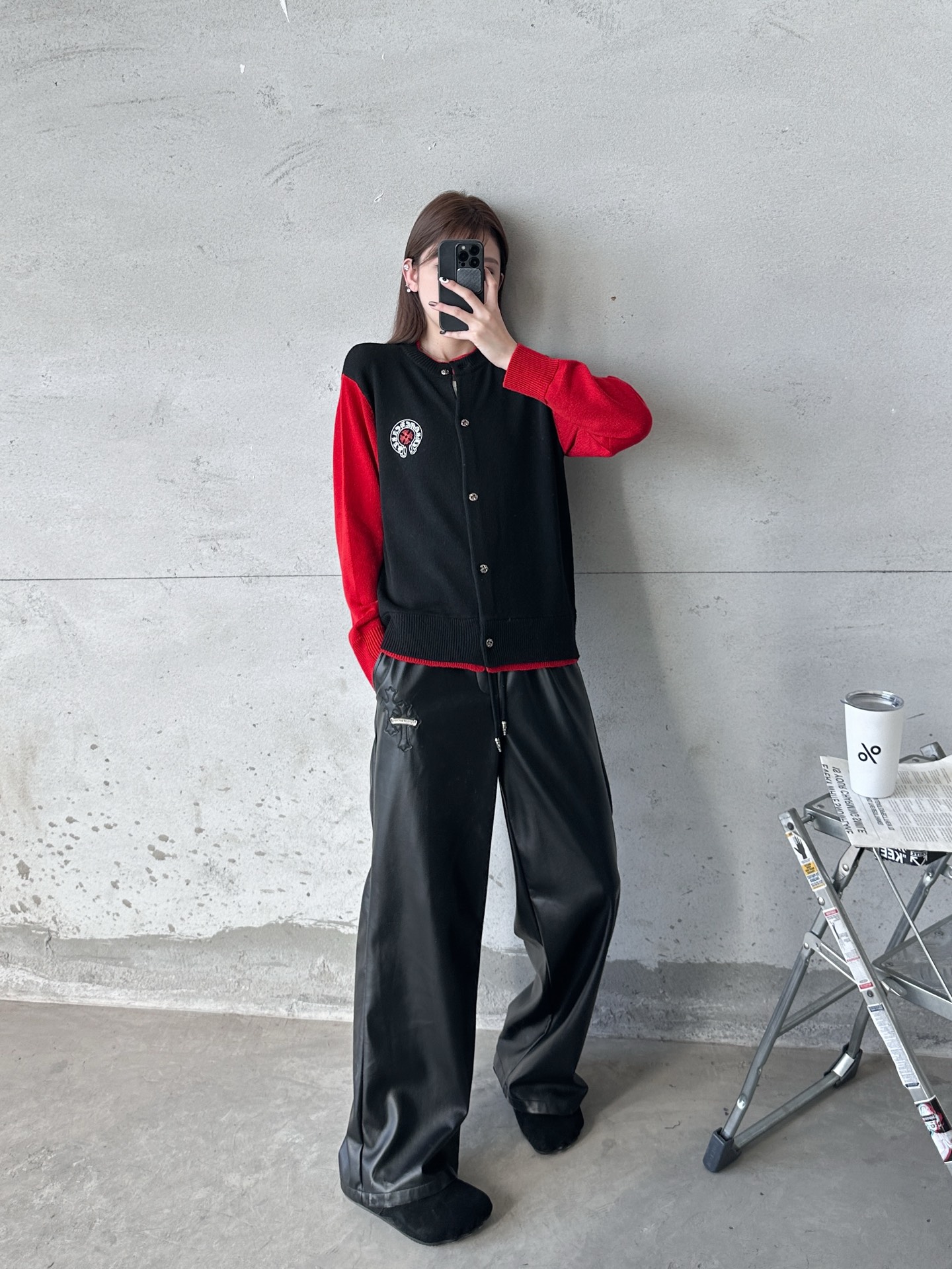 🌾克罗心 ｜ 新款羊毛开衫，经典前后印花标，羊毛混纺面料撞色做工，时尚休闲，尺码sml