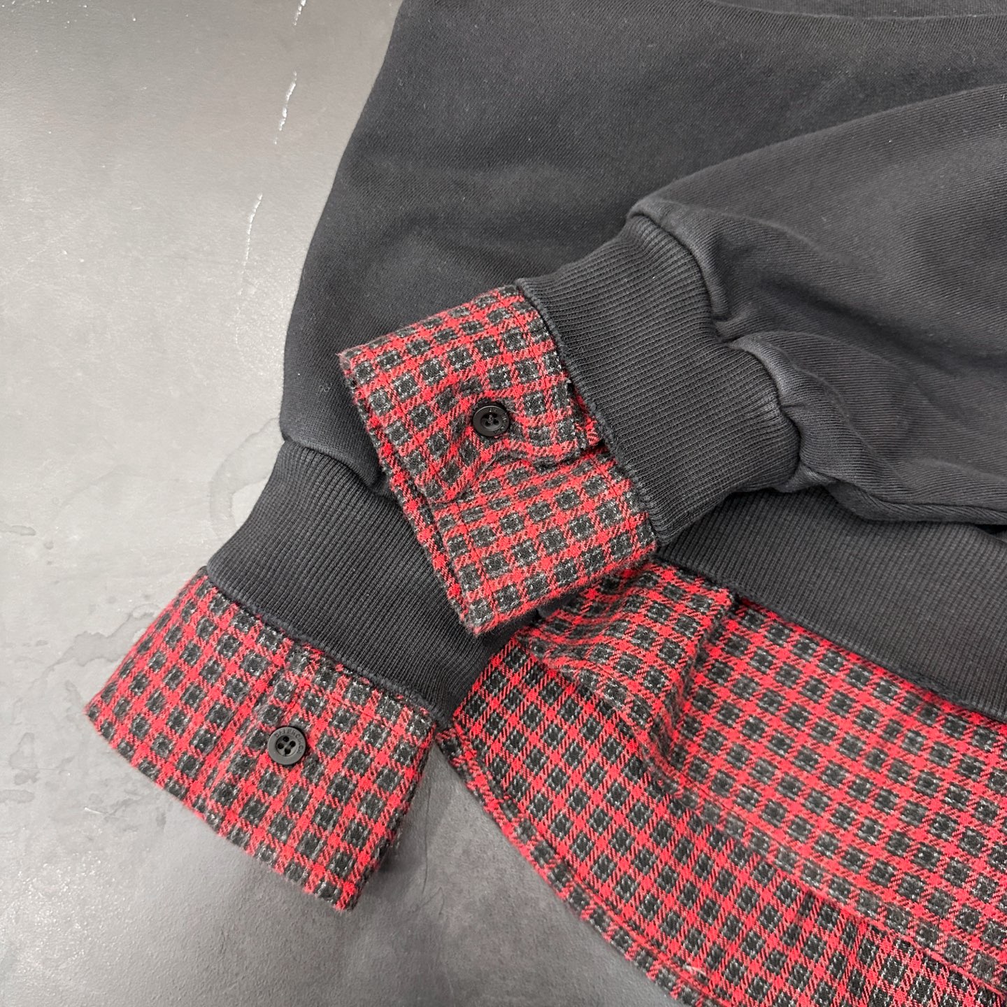 🌾巴黎 ｜ 新款拼接卫衣开衫，成衣洗水喷色吊磨工艺加前后印花，经典假两件拼接做工，男女同款，尺码sml