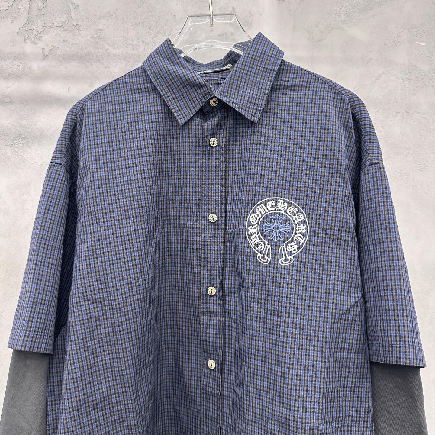 🌾克罗心 ｜ 新款休闲衬衣，成衣洗水加多处印花，针梭织假两件做工，男女同款，尺码sml