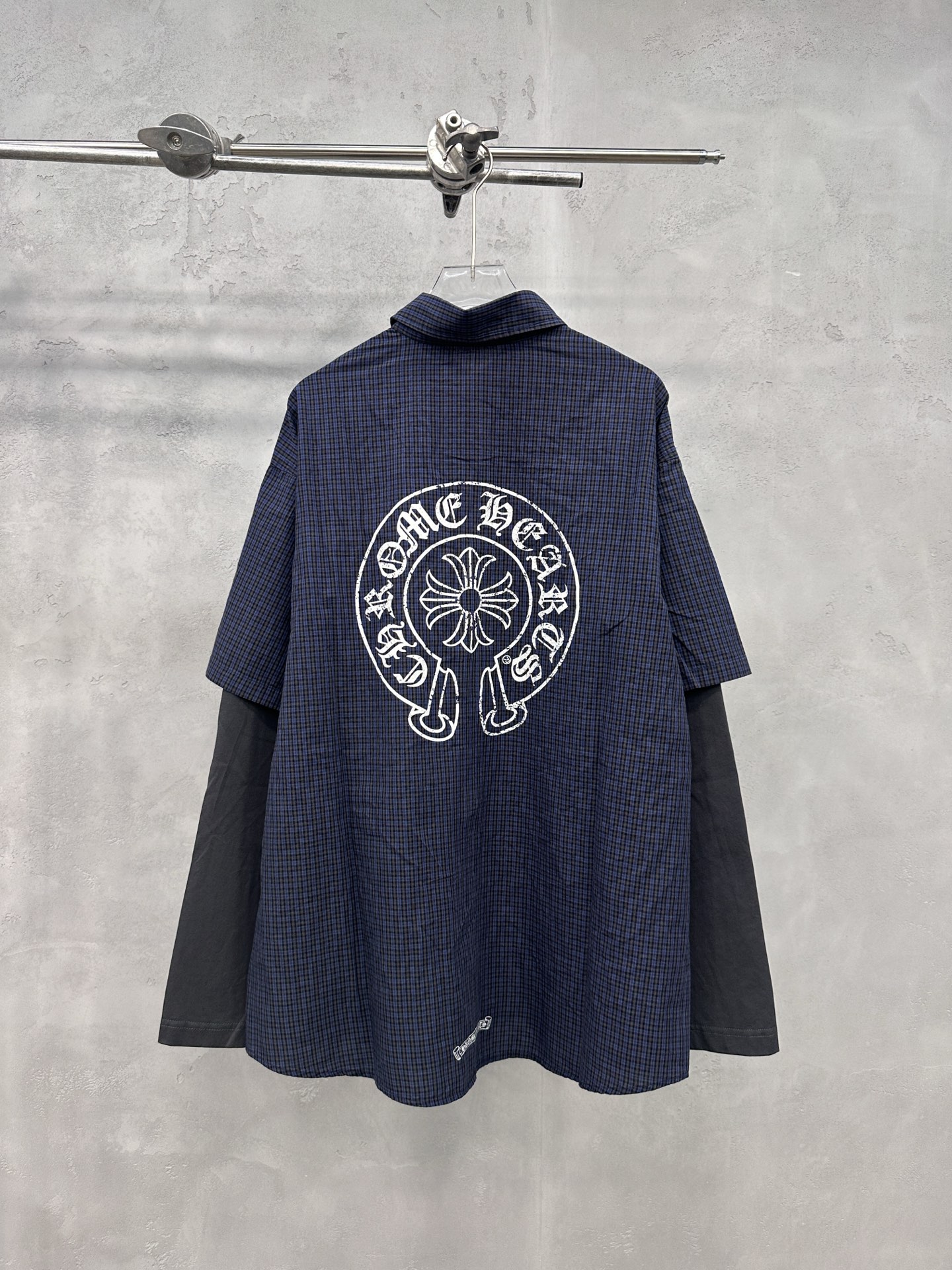 🌾克罗心 ｜ 新款休闲衬衣，成衣洗水加多处印花，针梭织假两件做工，男女同款，尺码sml