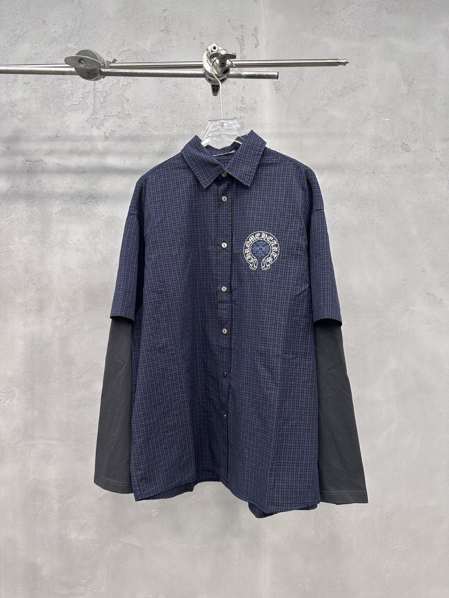 🌾克罗心 ｜ 新款休闲衬衣，成衣洗水加多处印花，针梭织假两件做工，男女同款，尺码sml