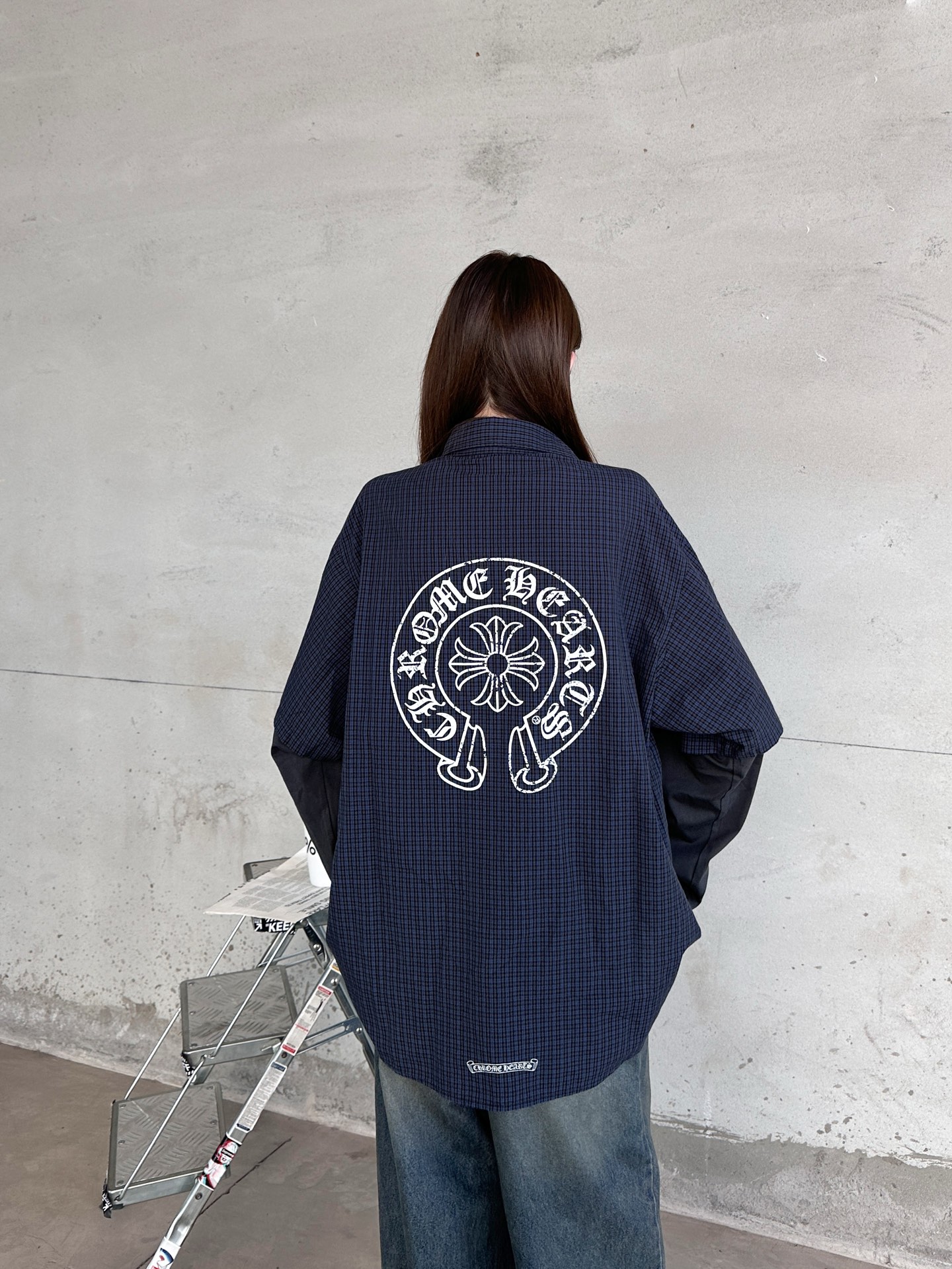 🌾克罗心 ｜ 新款休闲衬衣，成衣洗水加多处印花，针梭织假两件做工，男女同款，尺码sml