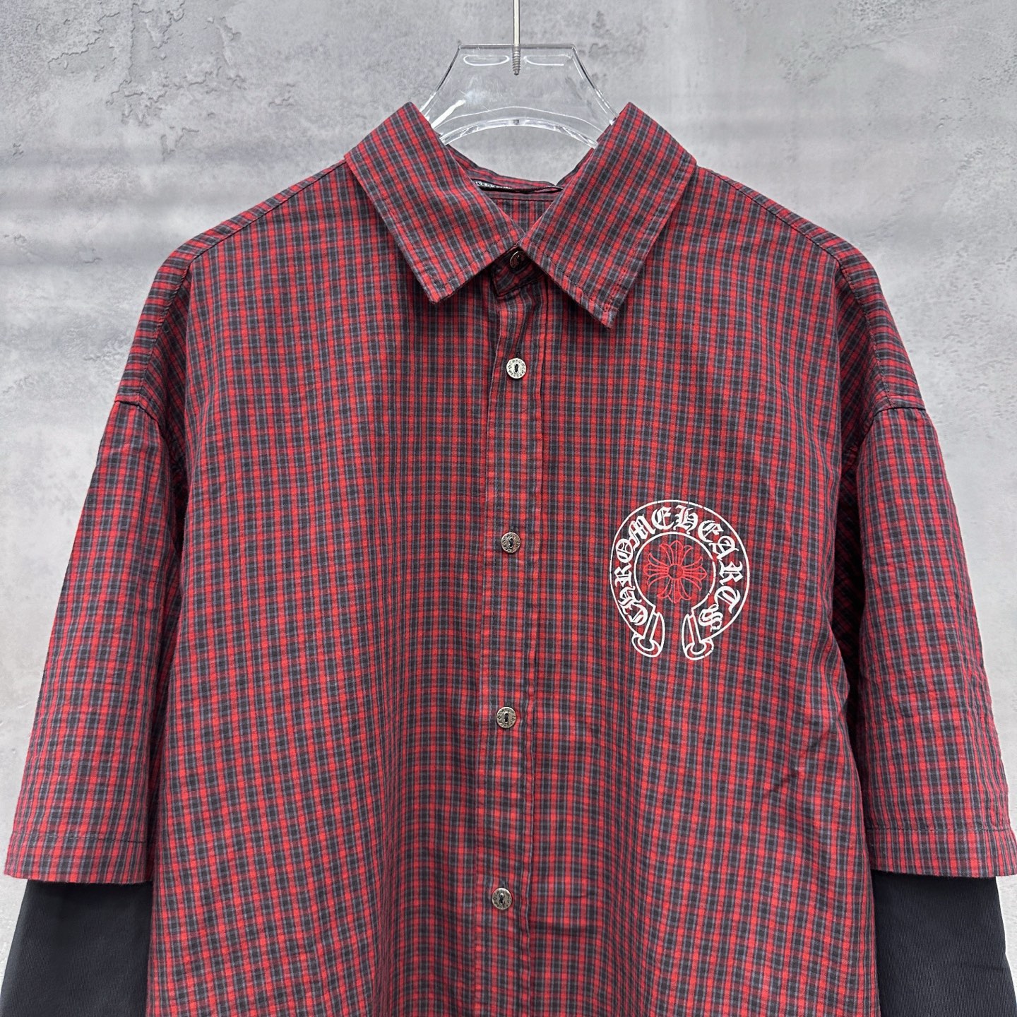 🌾克罗心 ｜ 新款休闲衬衣，成衣洗水加多处印花，针梭织假两件做工，男女同款，尺码sml