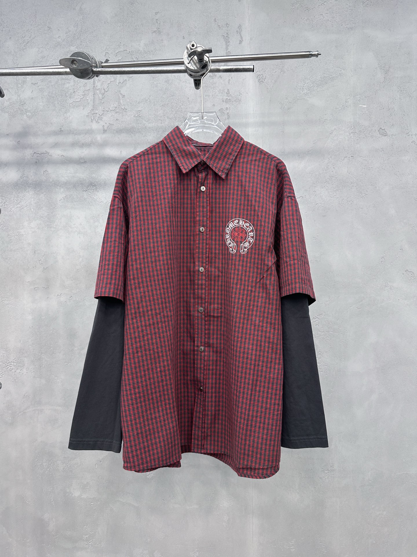 🌾克罗心 ｜ 新款休闲衬衣，成衣洗水加多处印花，针梭织假两件做工，男女同款，尺码sml