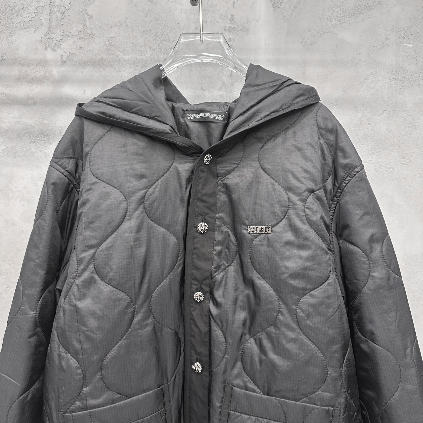 🌾克罗心 ｜ 新款棉服外套，进口超薄暗格尼龙面料，手工珠片刺绣工艺，男女同款，时尚休闲，尺码sml