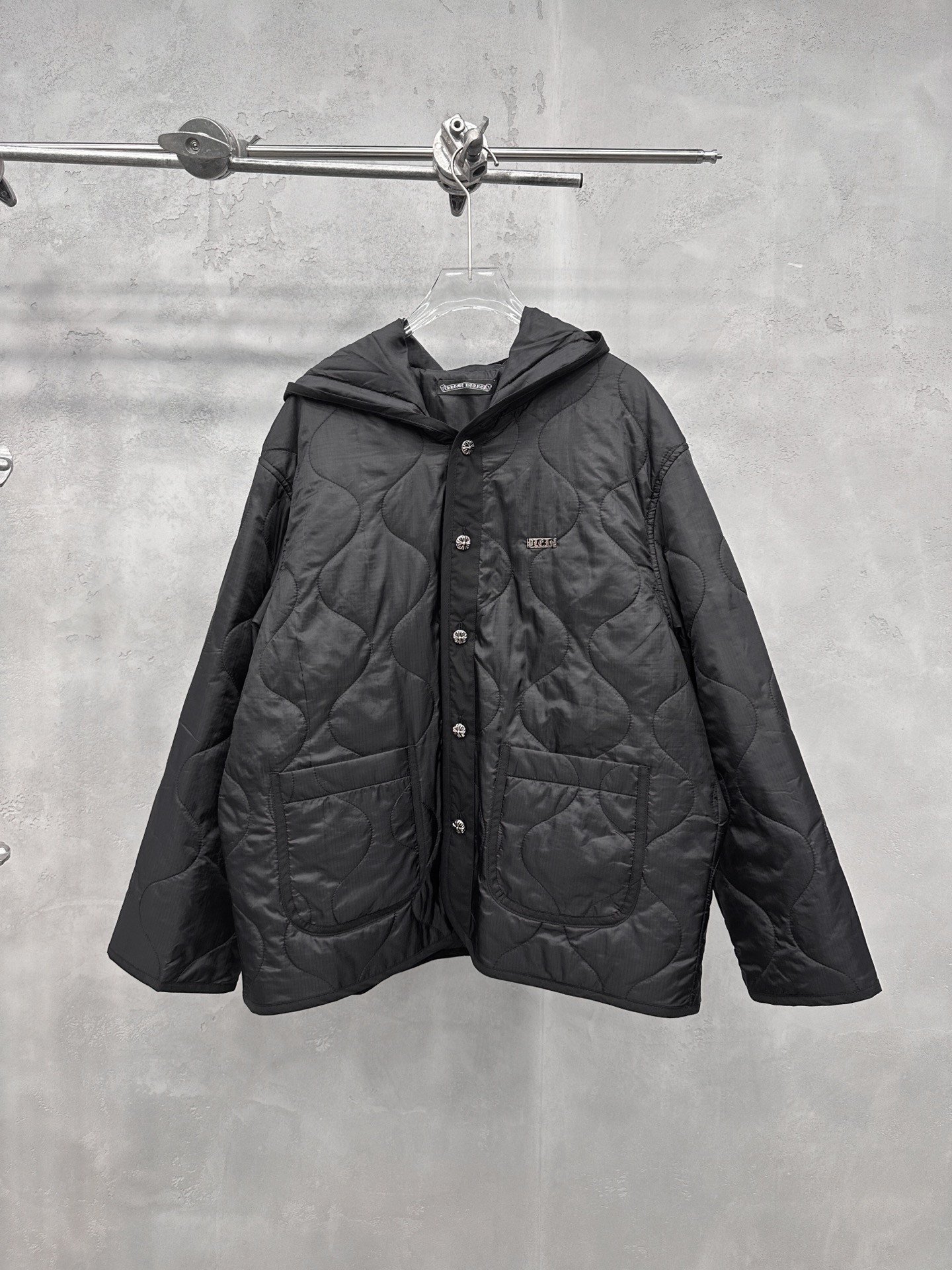 🌾克罗心 ｜ 新款棉服外套，进口超薄暗格尼龙面料，手工珠片刺绣工艺，男女同款，时尚休闲，尺码sml