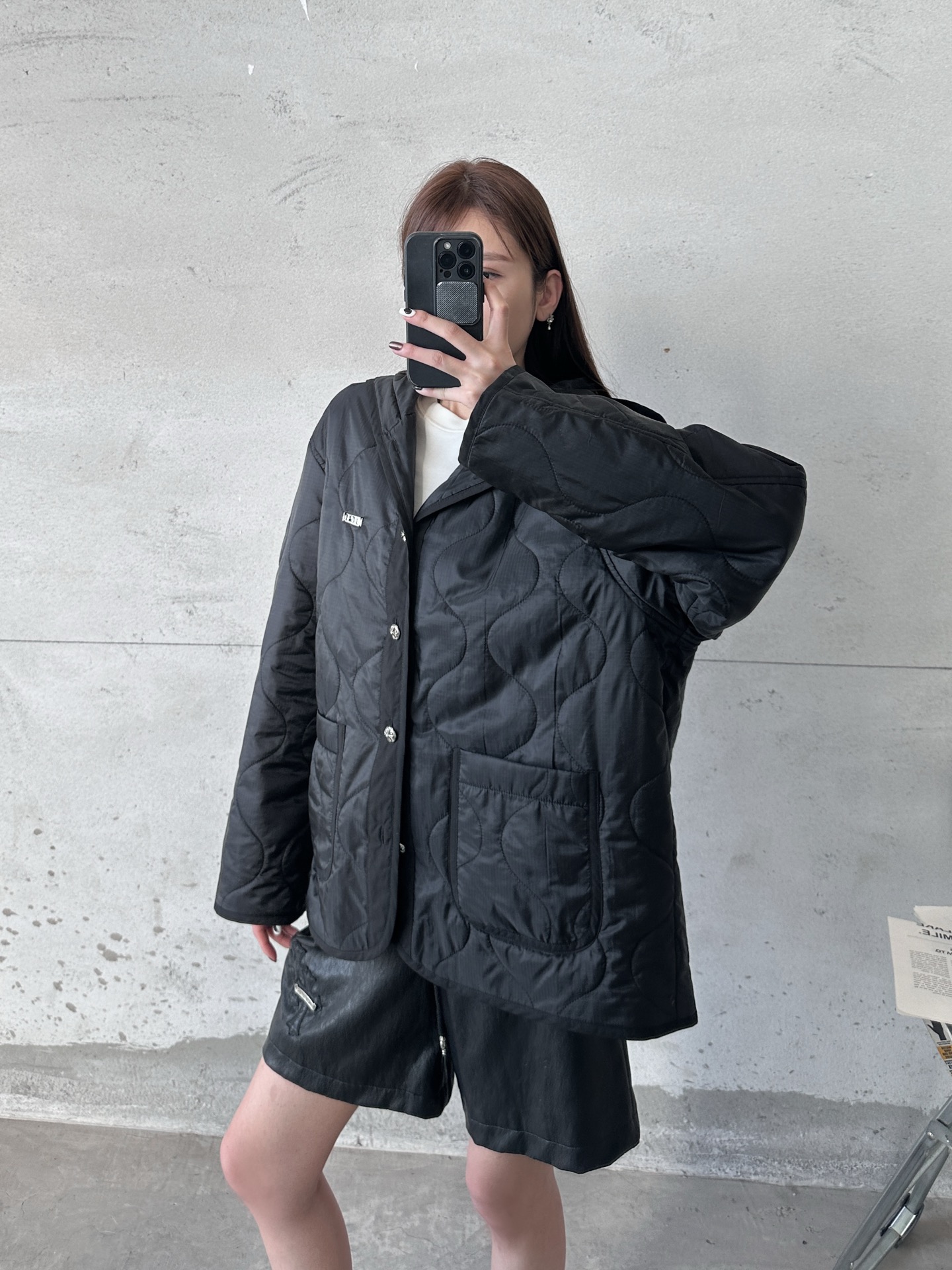 🌾克罗心 ｜ 新款棉服外套，进口超薄暗格尼龙面料，手工珠片刺绣工艺，男女同款，时尚休闲，尺码sml