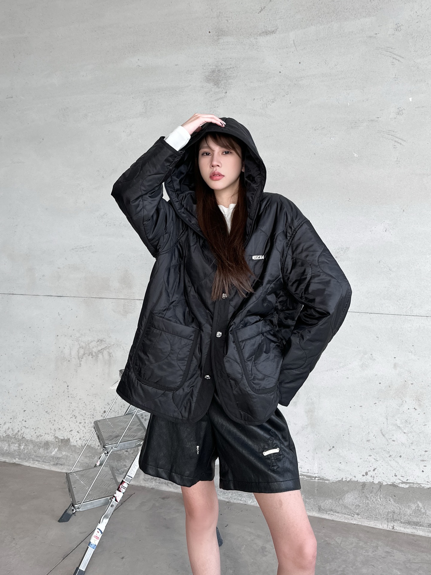 🌾克罗心 ｜ 新款棉服外套，进口超薄暗格尼龙面料，手工珠片刺绣工艺，男女同款，时尚休闲，尺码sml