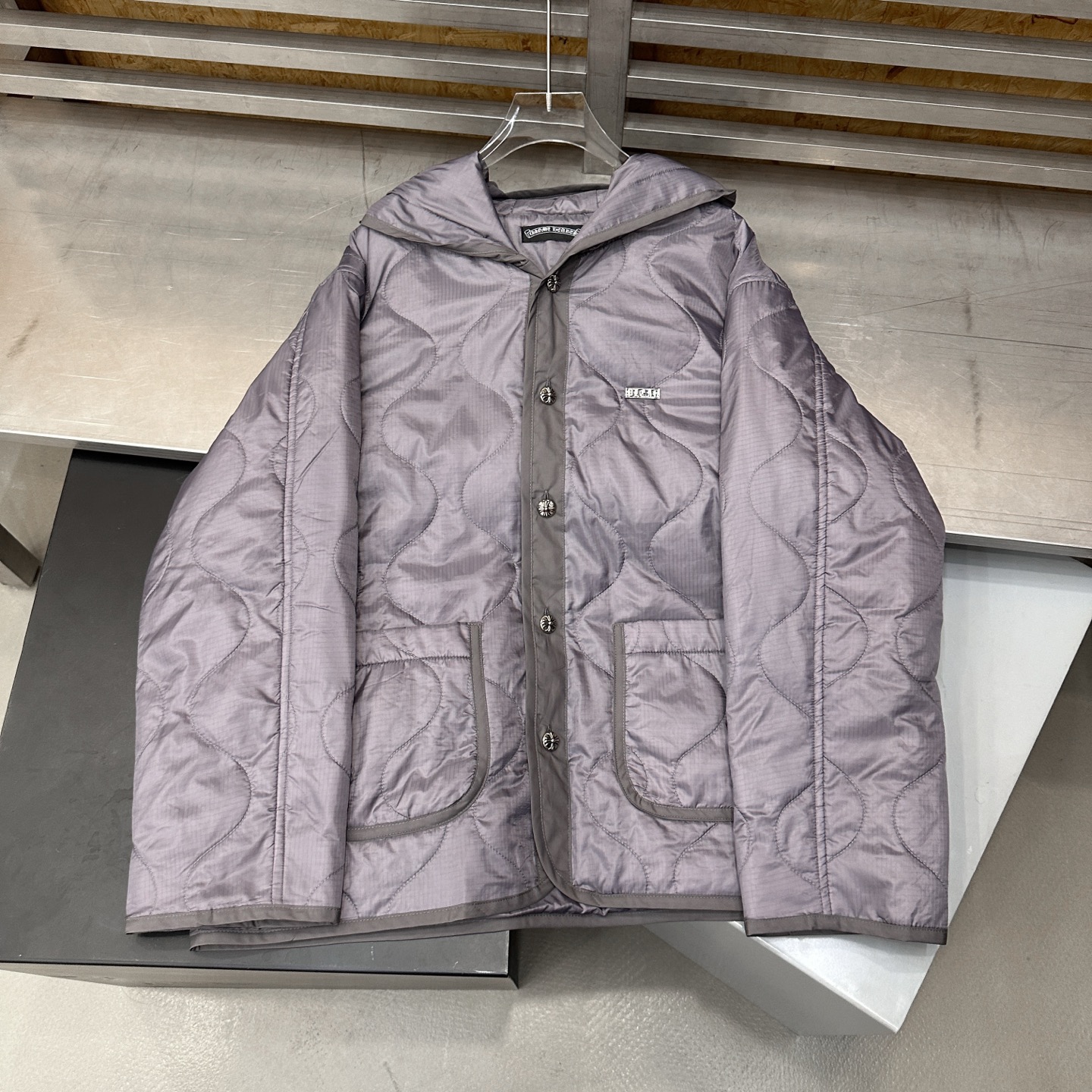 🌾克罗心 ｜ 新款棉服外套，进口超薄暗格尼龙面料，手工珠片刺绣工艺，男女同款，时尚休闲，尺码sml