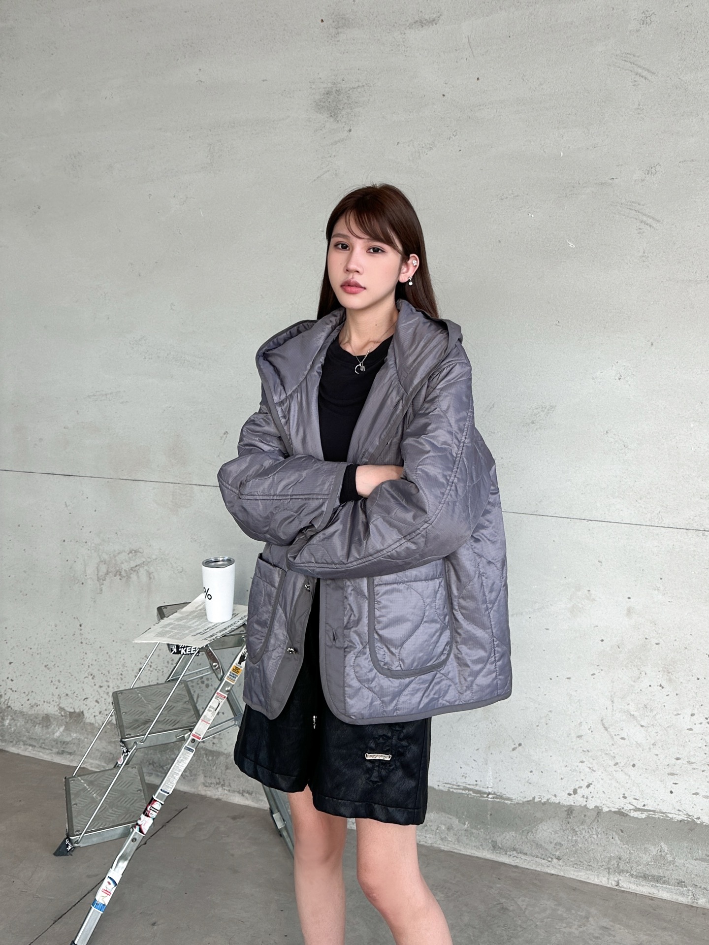 🌾克罗心 ｜ 新款棉服外套，进口超薄暗格尼龙面料，手工珠片刺绣工艺，男女同款，时尚休闲，尺码sml