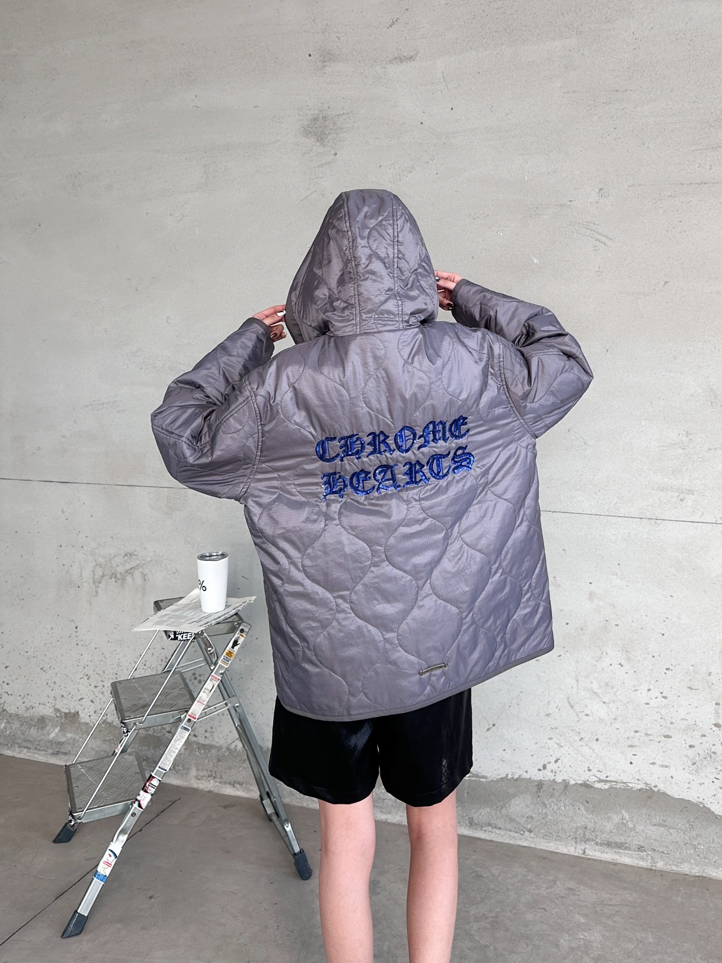 🌾克罗心 ｜ 新款棉服外套，进口超薄暗格尼龙面料，手工珠片刺绣工艺，男女同款，时尚休闲，尺码sml