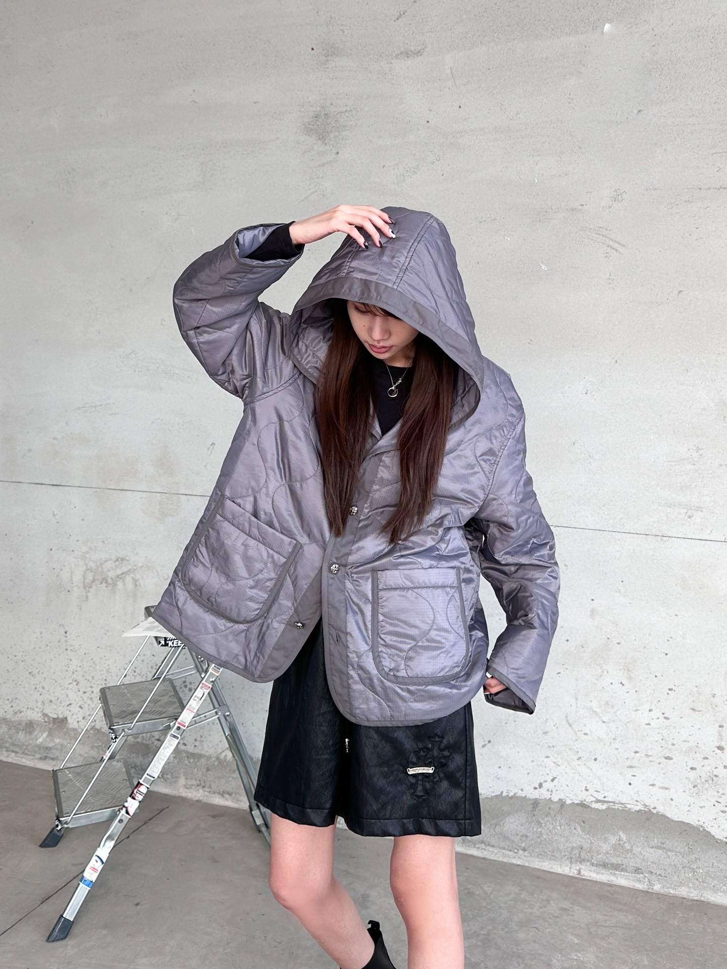 🌾克罗心 ｜ 新款棉服外套，进口超薄暗格尼龙面料，手工珠片刺绣工艺，男女同款，时尚休闲，尺码sml