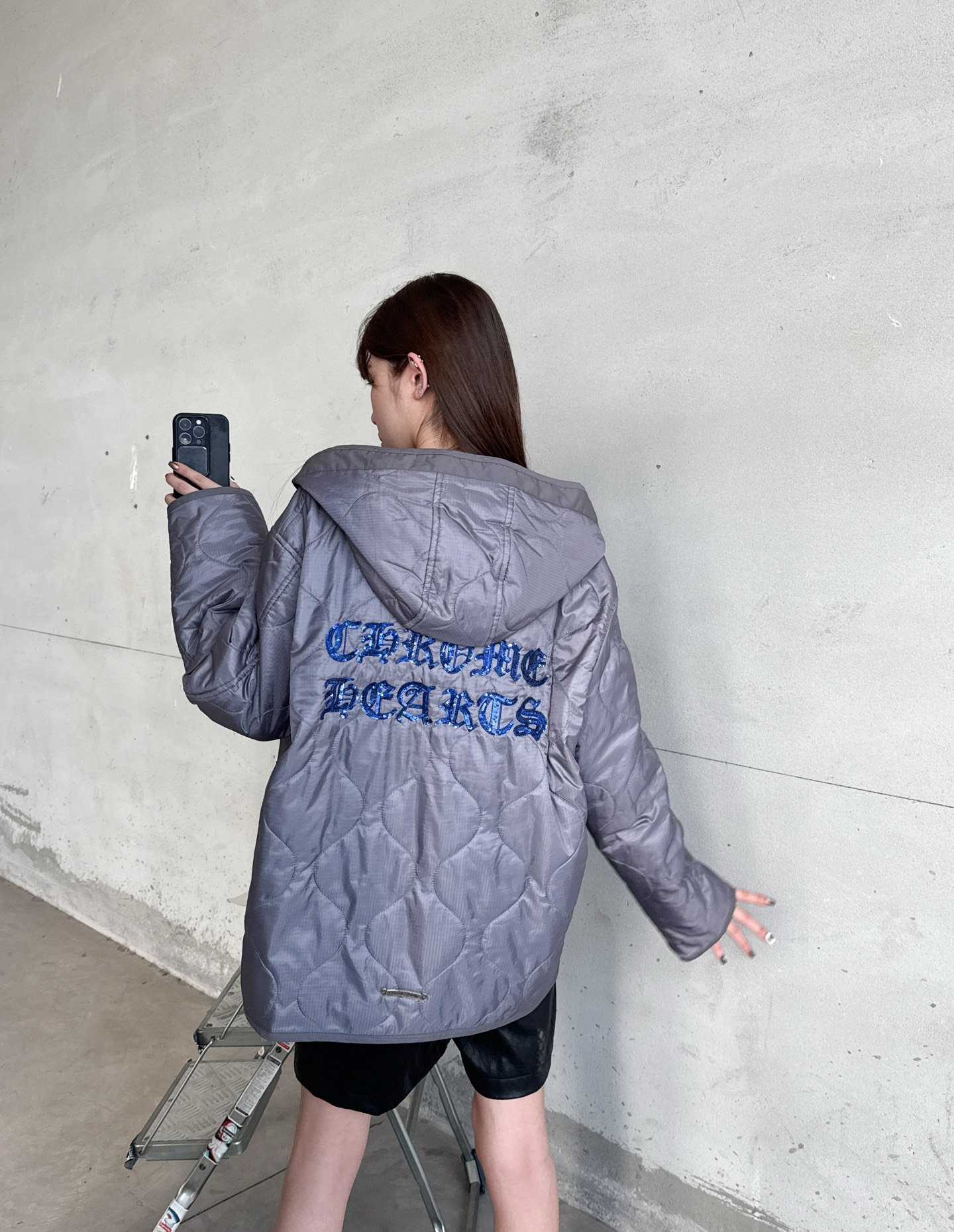 🌾克罗心 ｜ 新款棉服外套，进口超薄暗格尼龙面料，手工珠片刺绣工艺，男女同款，时尚休闲，尺码sml