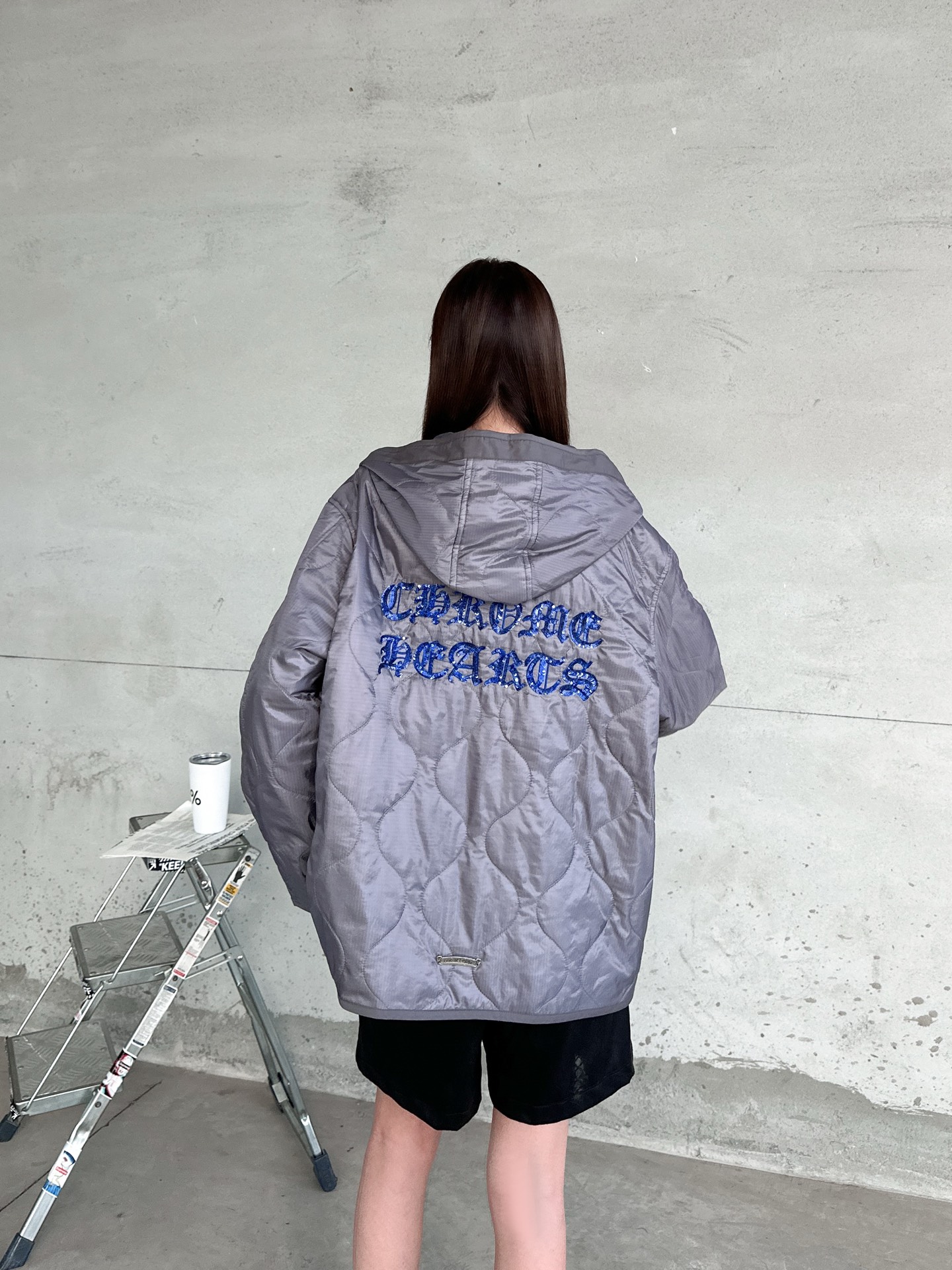 🌾克罗心 ｜ 新款棉服外套，进口超薄暗格尼龙面料，手工珠片刺绣工艺，男女同款，时尚休闲，尺码sml