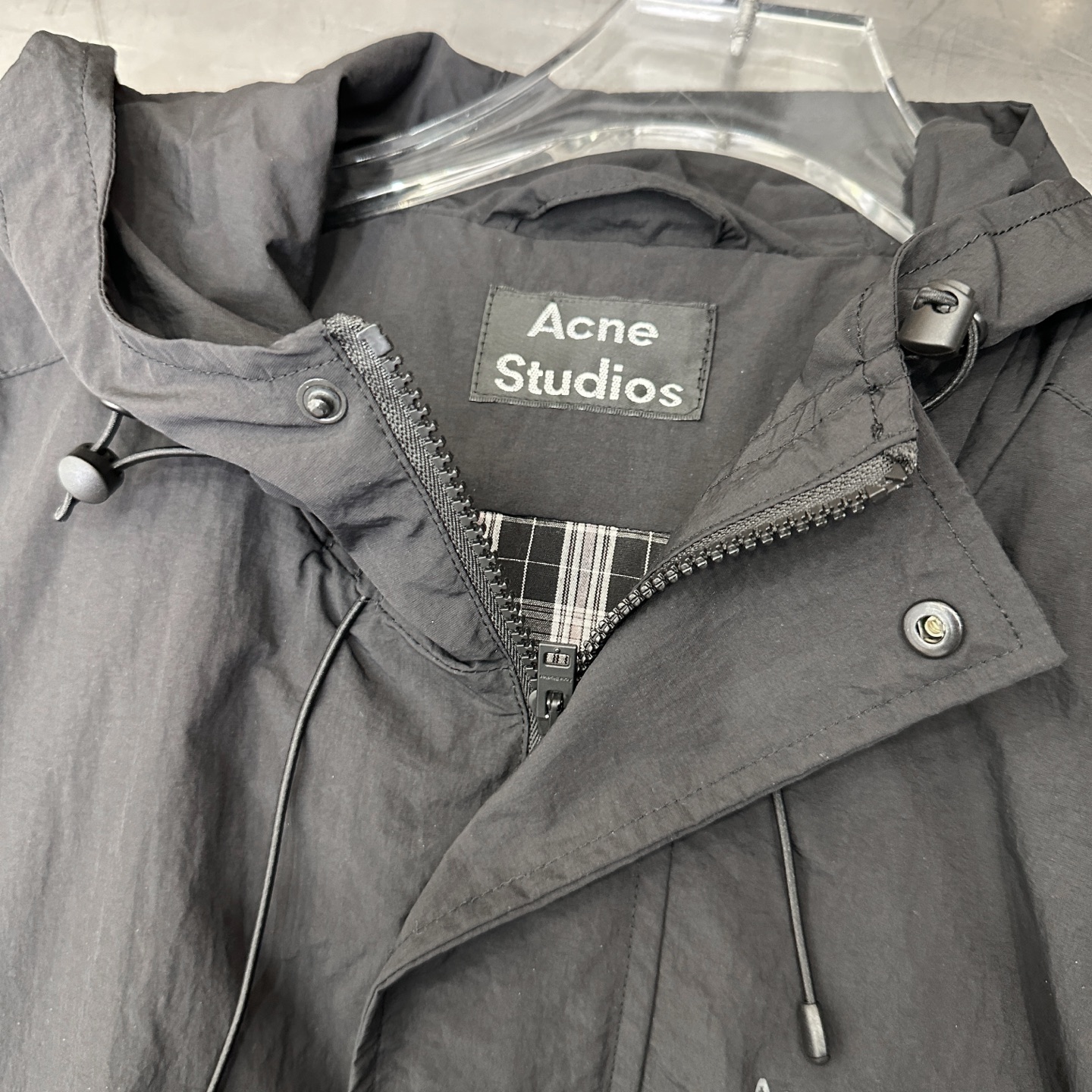 🌾Acne ｜ 新款休闲风衣，成衣洗水加经典印花标，双层做工，内里全棉色织格纹面料，休闲时尚，男女同款，