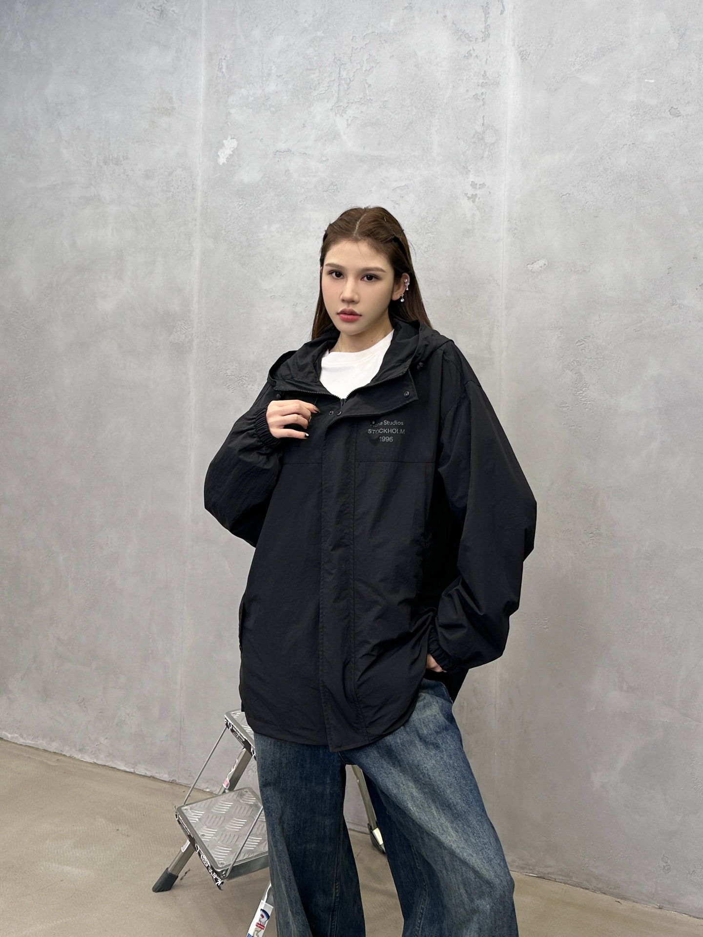 🌾Acne ｜ 新款休闲风衣，成衣洗水加经典印花标，双层做工，内里全棉色织格纹面料，休闲时尚，男女同款，