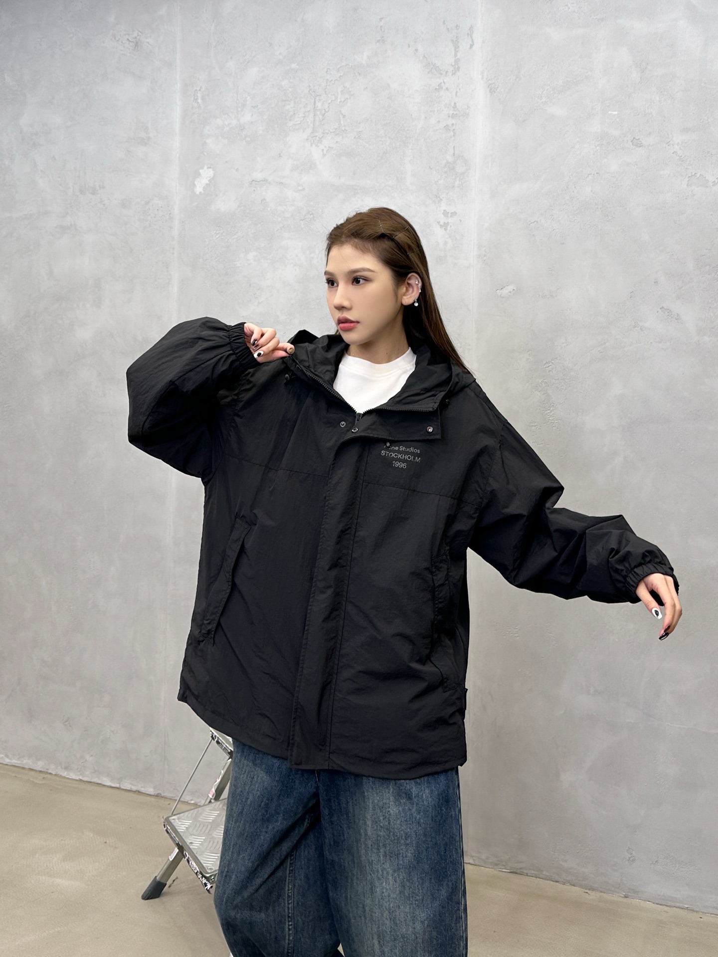 🌾Acne ｜ 新款休闲风衣，成衣洗水加经典印花标，双层做工，内里全棉色织格纹面料，休闲时尚，男女同款，