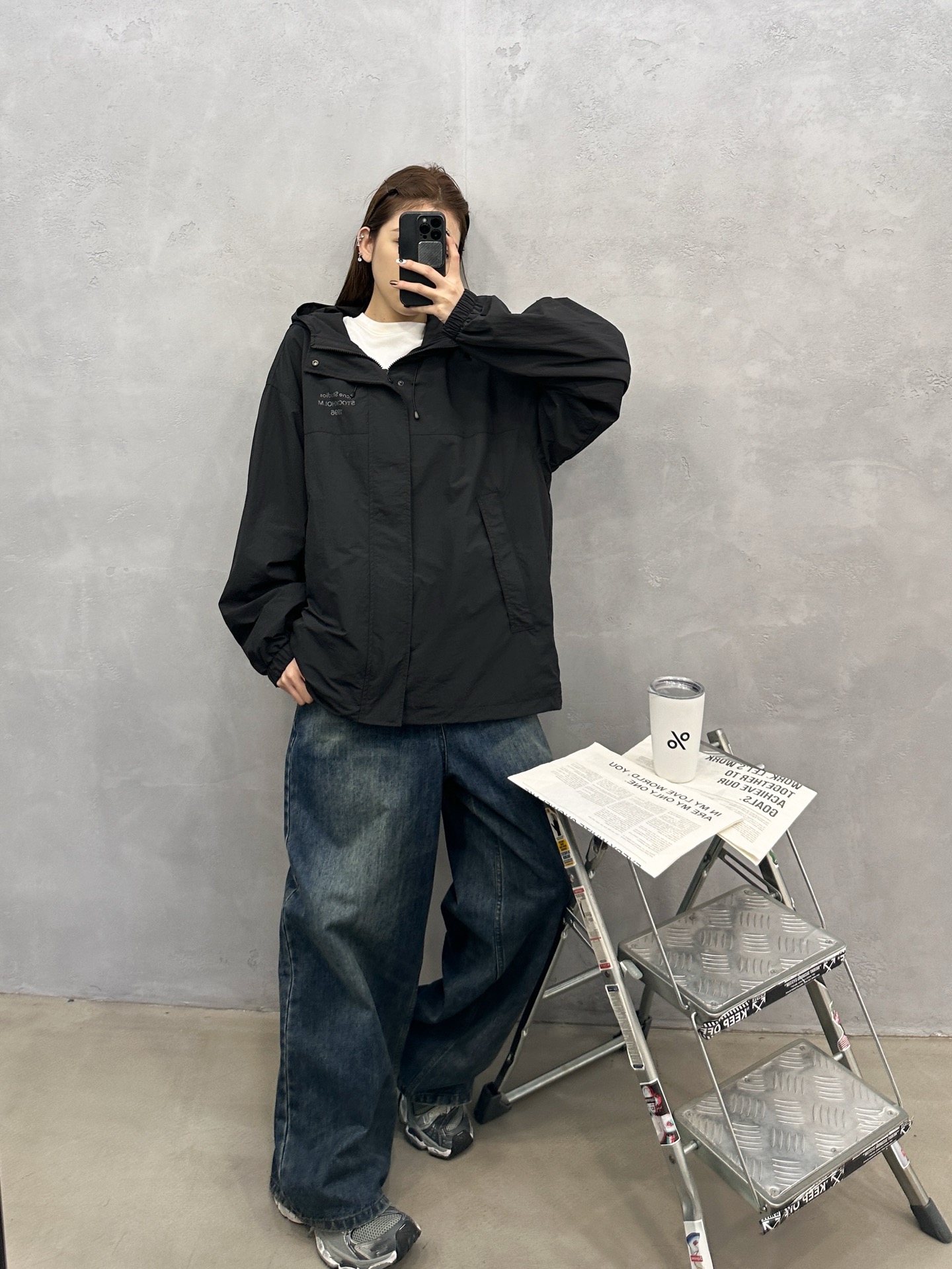 🌾Acne ｜ 新款休闲风衣，成衣洗水加经典印花标，双层做工，内里全棉色织格纹面料，休闲时尚，男女同款，